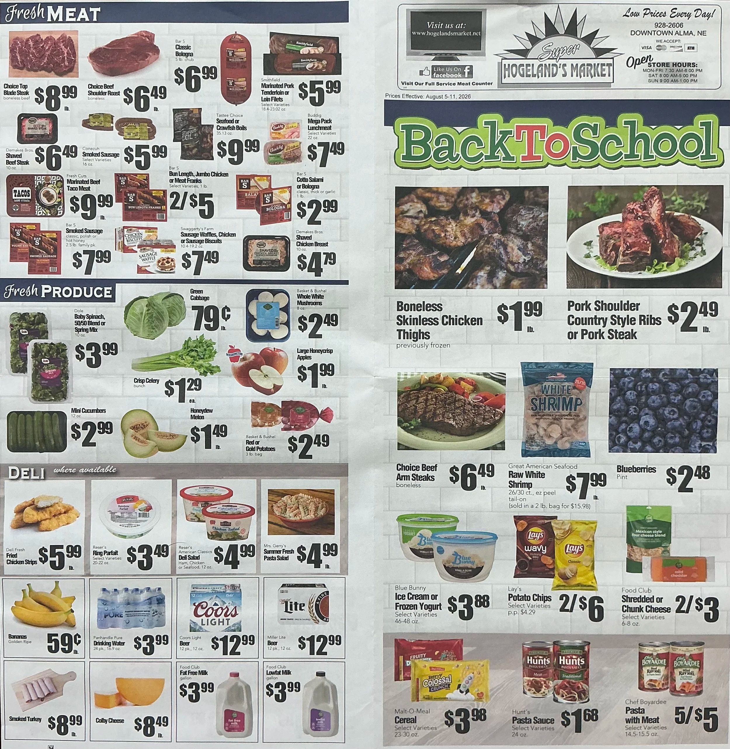 Hogeland's Market Weekly Ad August 5 - 11, 2026
