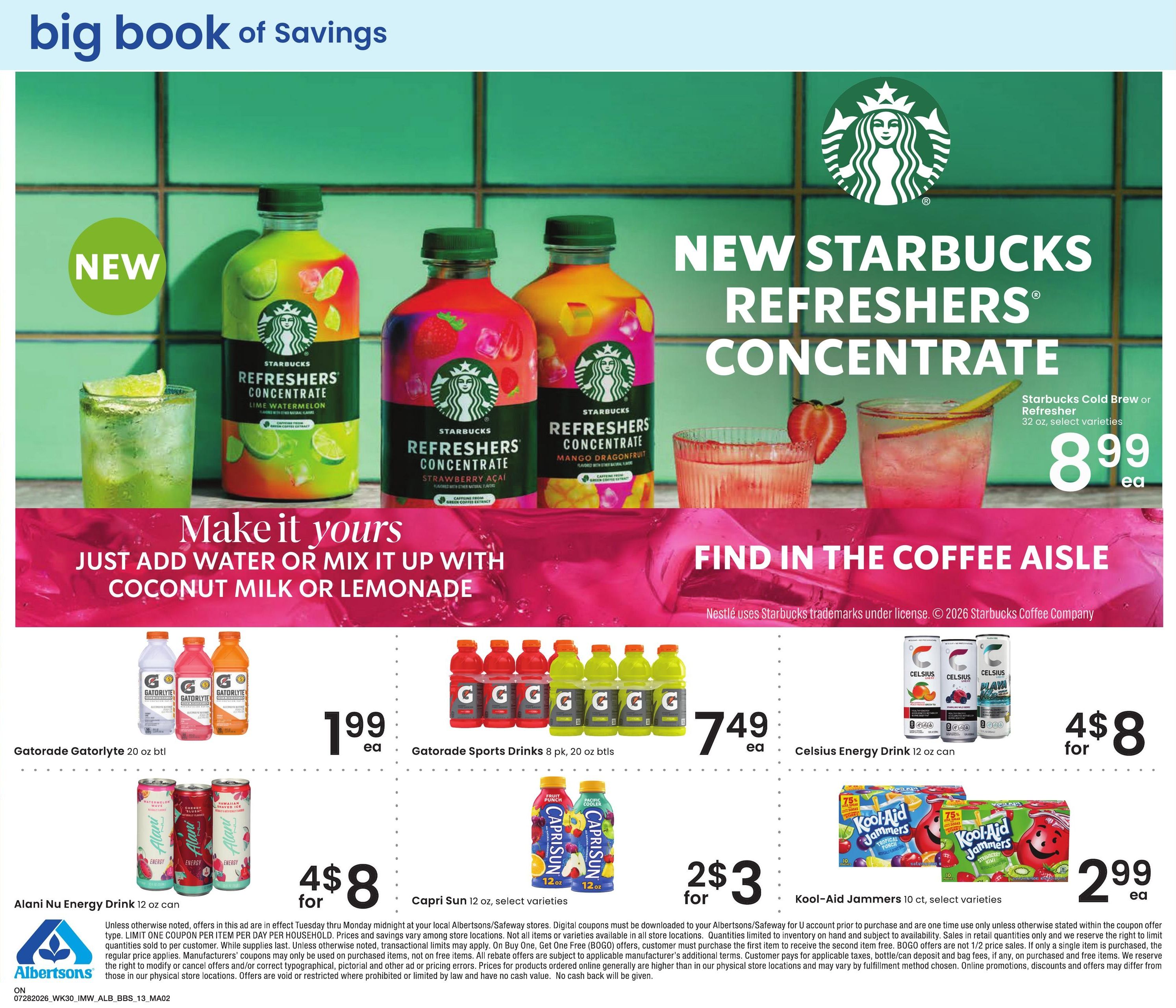 Albertsons Big Book of Savings Weekly Ad July 28 - August 24, 2026