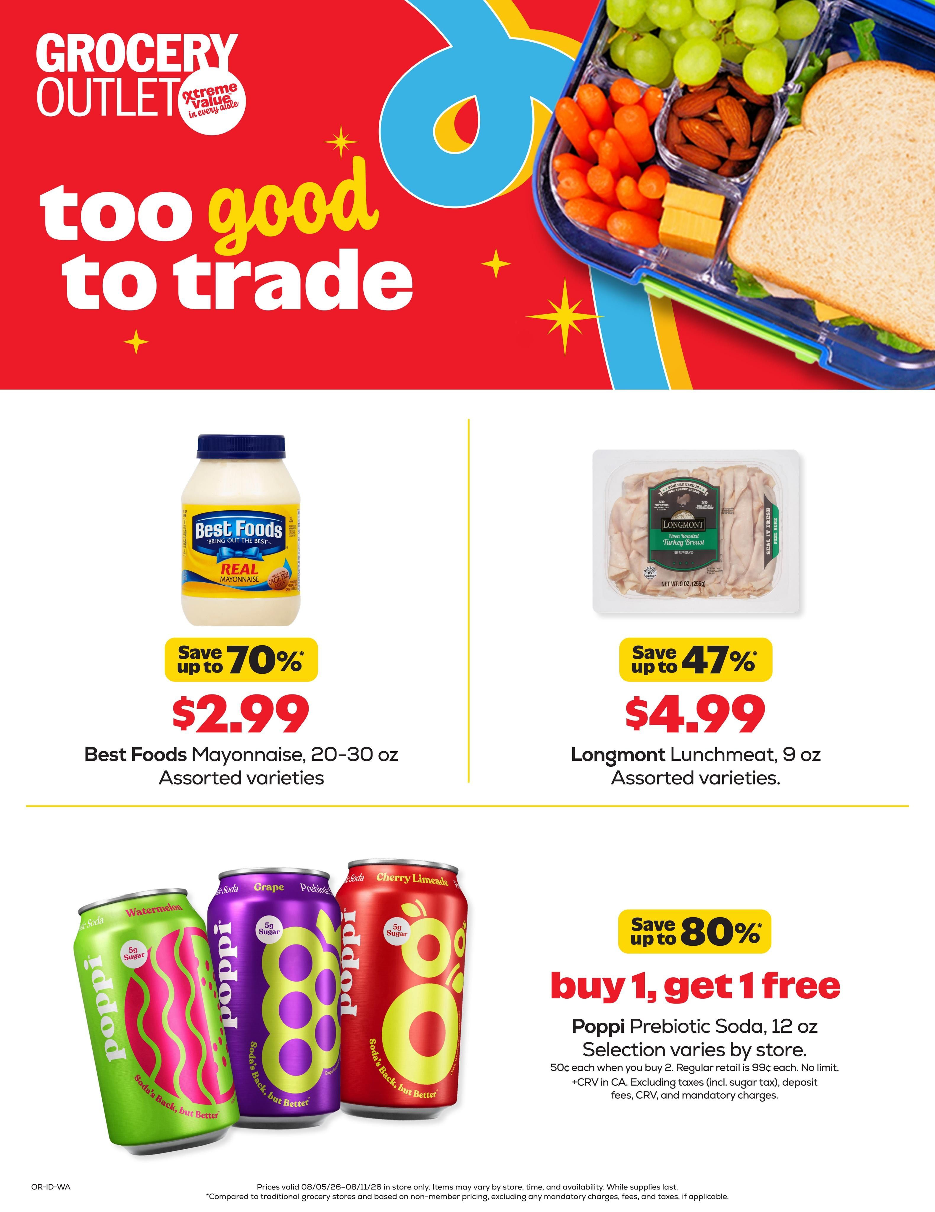 Grocery Outlet (Nyssa Area, OR) Weekly Ad August 5 - 11, 2026
