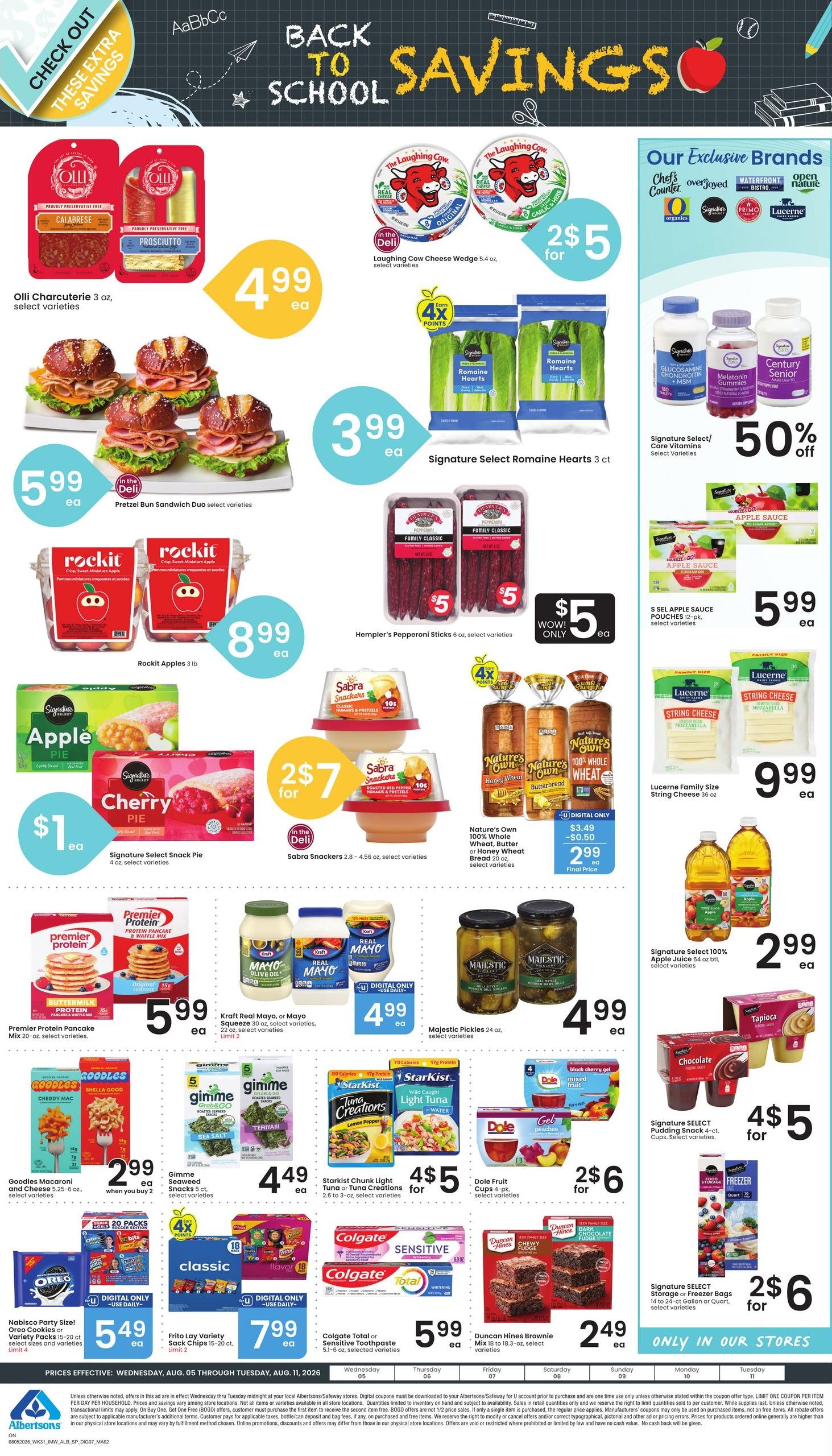 Albertsons (Nyssa Area, OR) Weekly Ad August 5 - 11, 2026