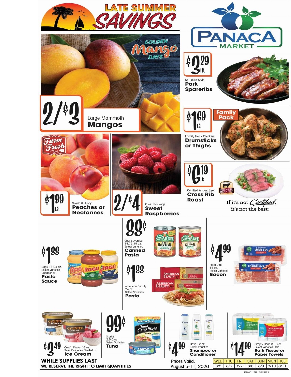 Panaca Market Weekly Ad August 5 - 11, 2026