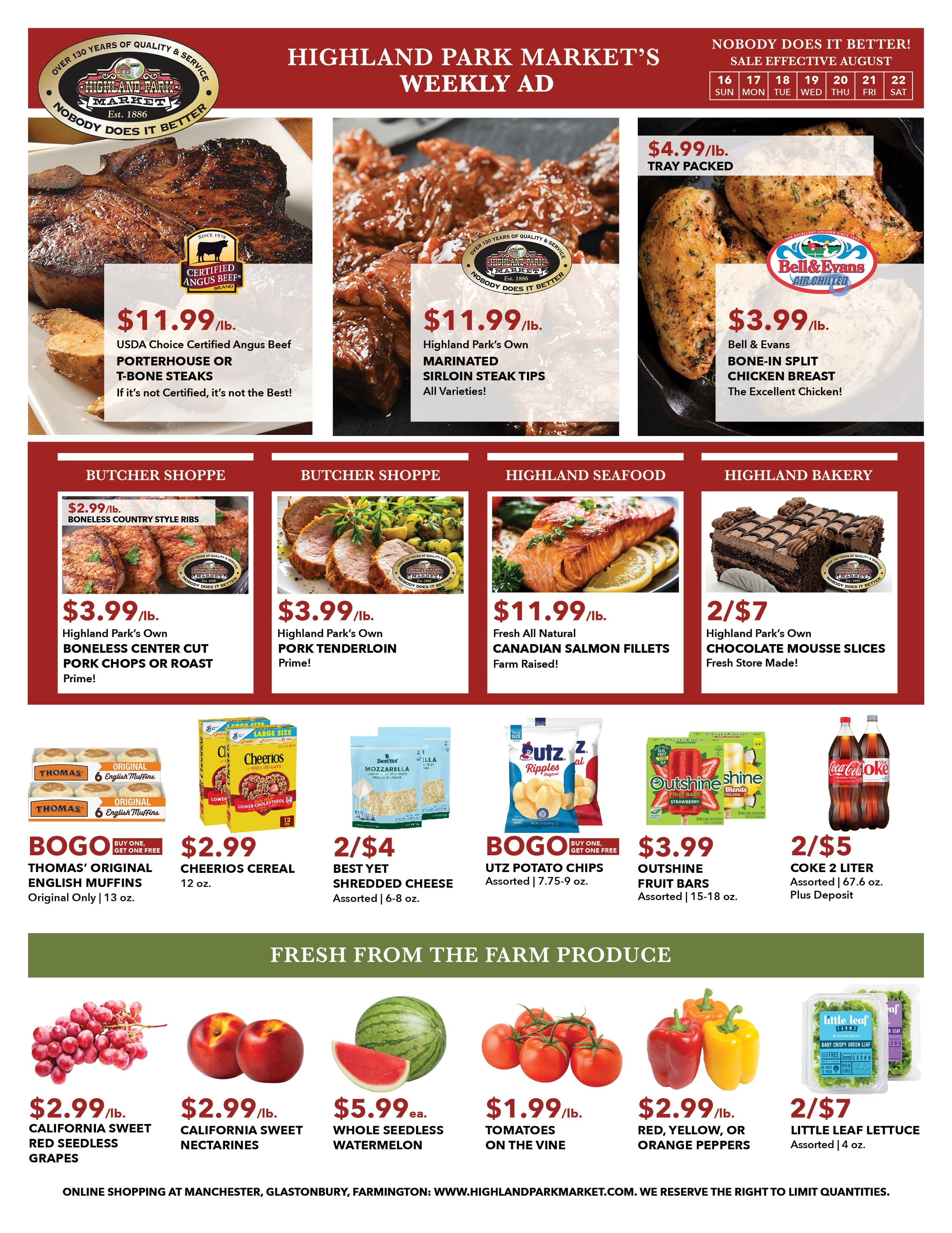 Highland Park Market Weekly Ad August 16 - 22, 2026