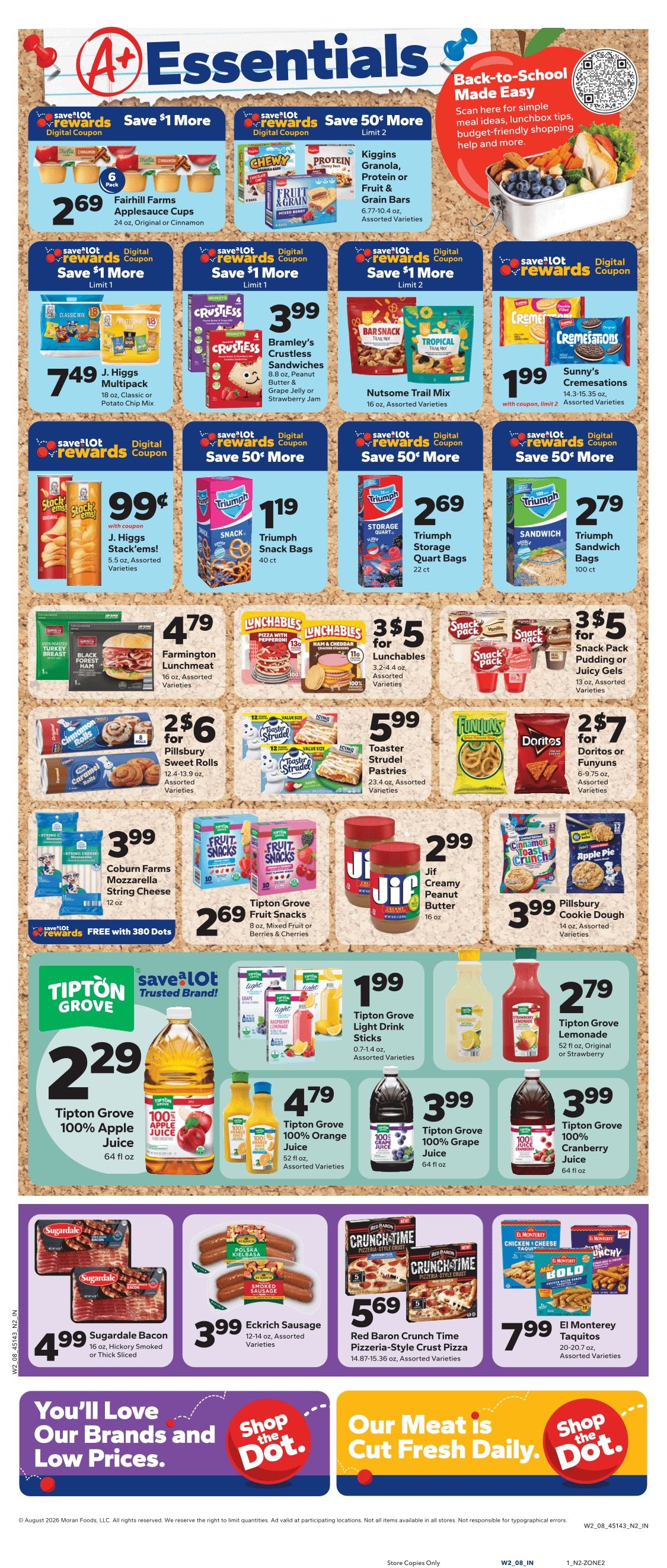 Save a Lot Food Stores (Fulton, NY) Weekly Ad August 9 - 15, 2026