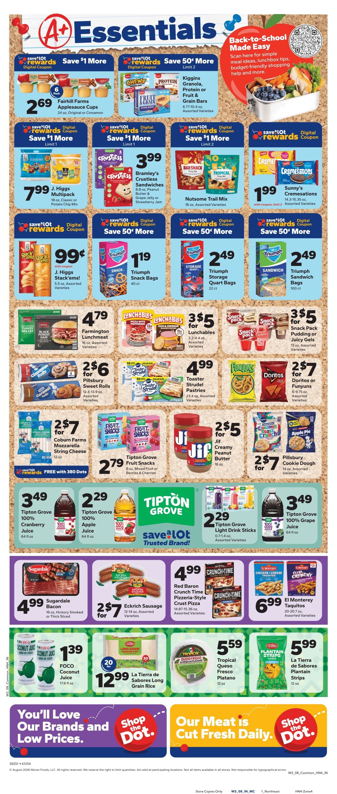 Save a Lot Food Stores (Hartford and Waterbury, CT) Weekly Ad August 9 - 15, 2026