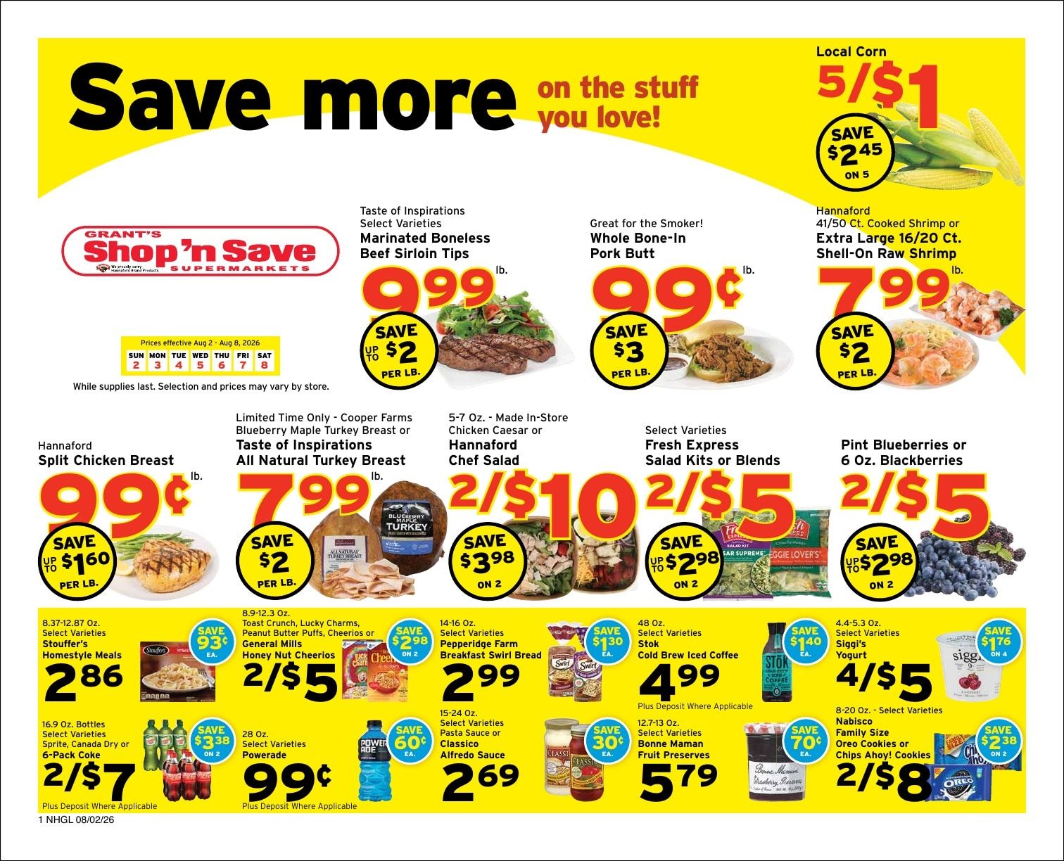 Grant's Shop 'n Save Weekly Ad August 9 - 15, 2026