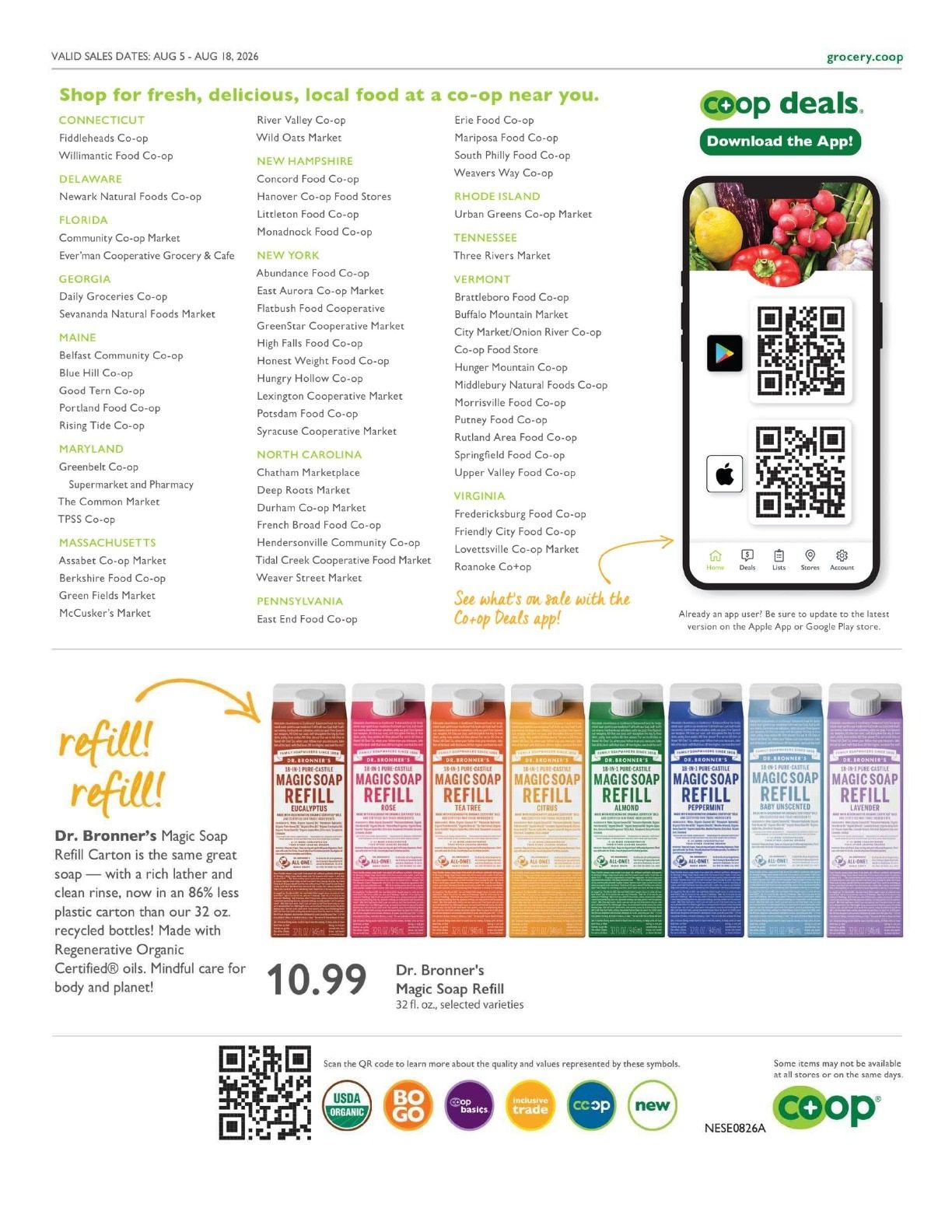 Littleton Food Co-op Co+op Deals Weekly Ad August 5 - 18, 2026