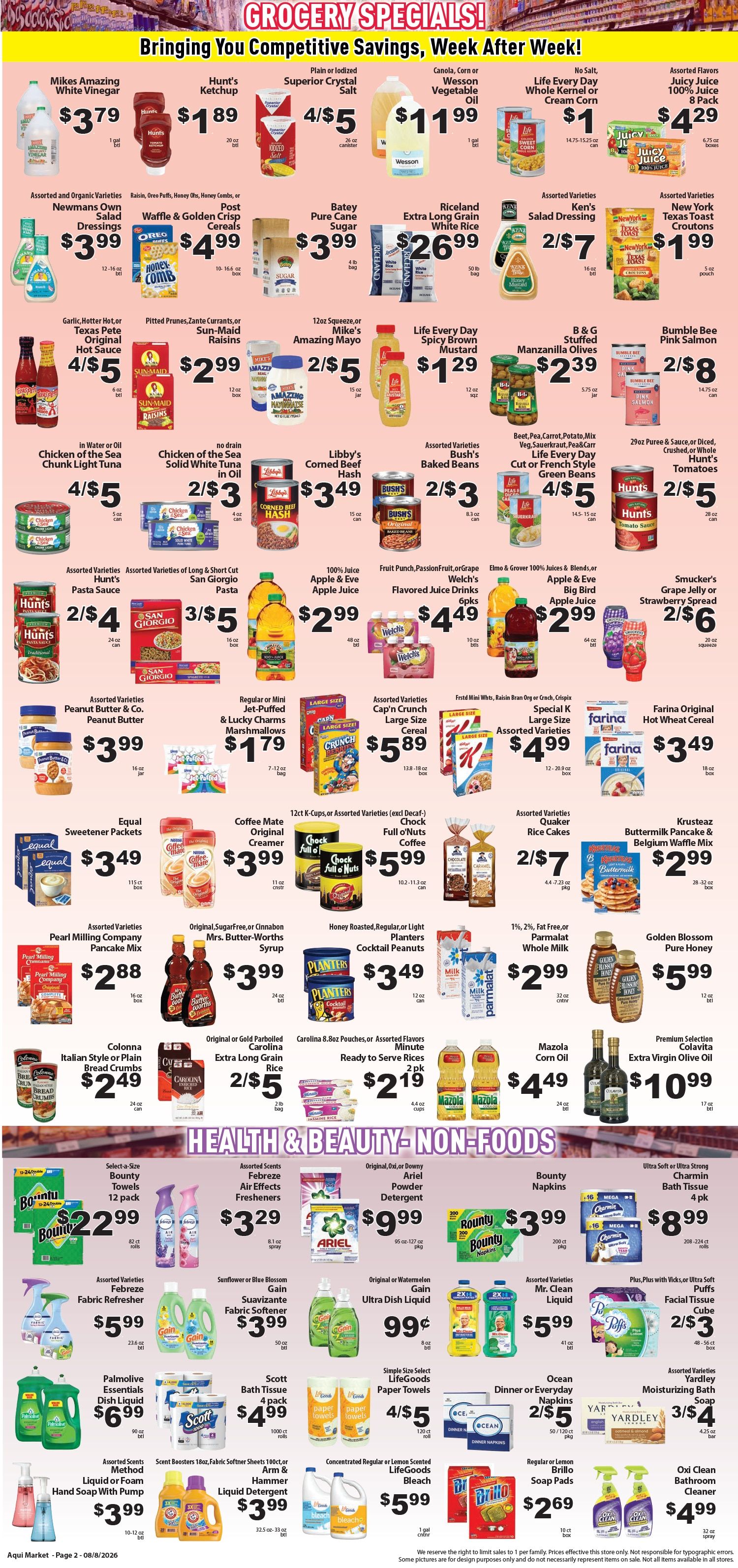 Aqui Market Weekly Ad August 8 - 14, 2026