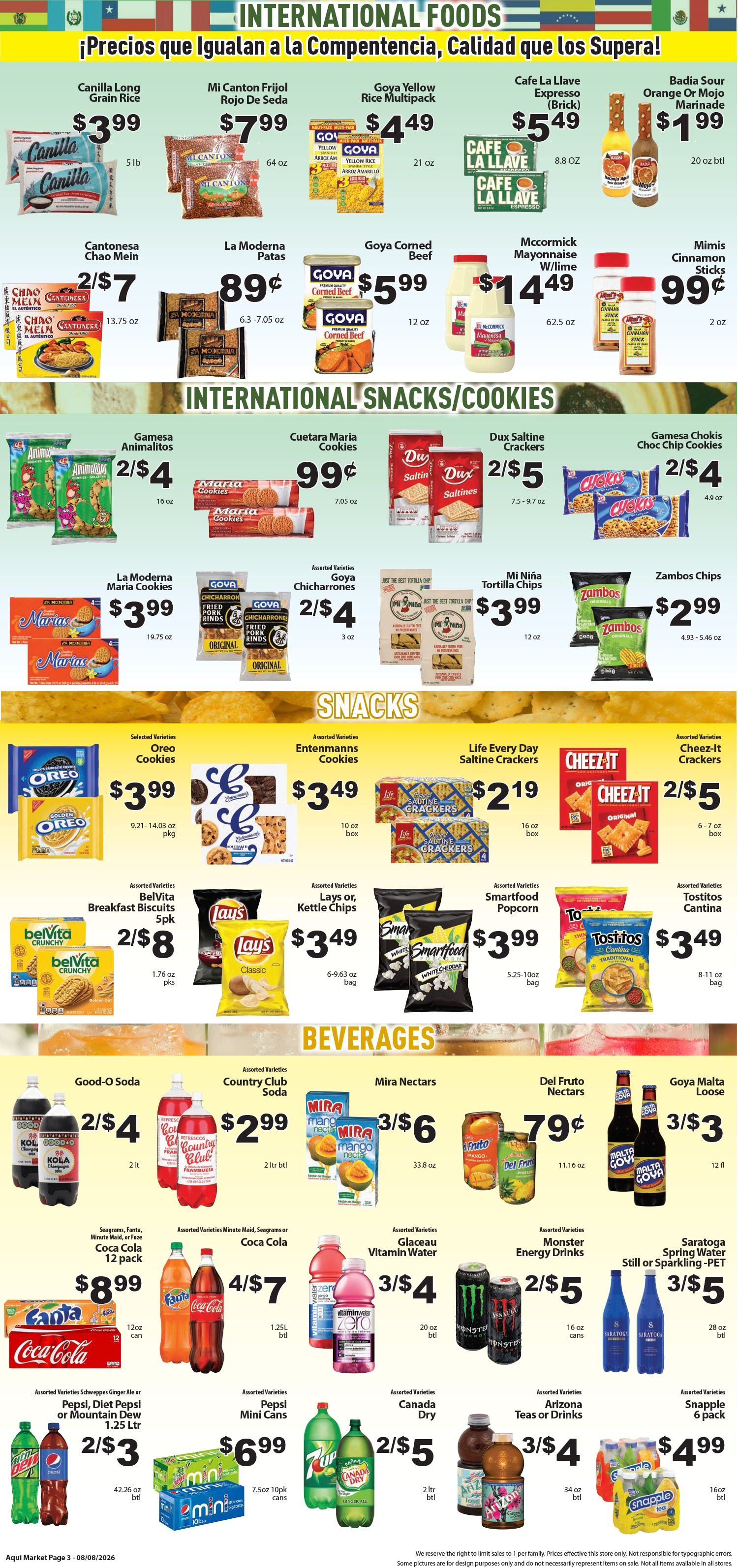 Aqui Market Weekly Ad August 8 - 14, 2026