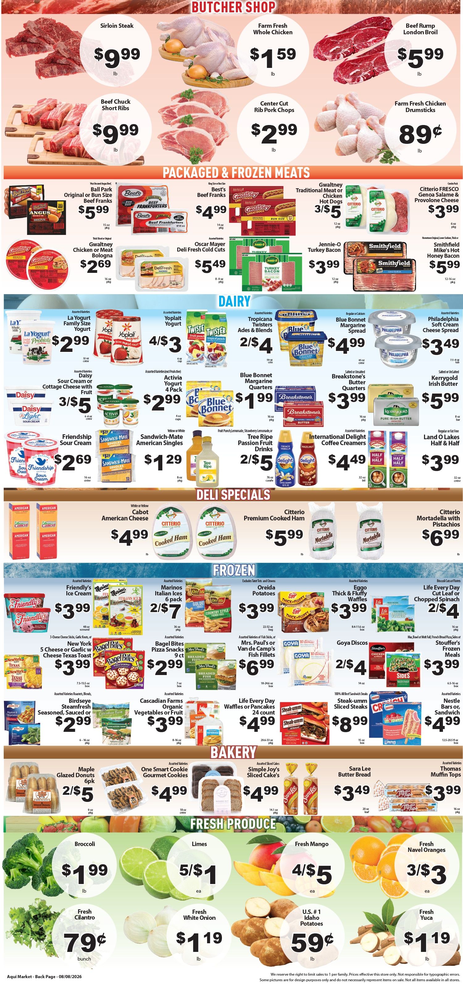 Aqui Market Weekly Ad August 8 - 14, 2026