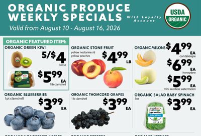 Green's Natural Foods Organic Produce Weekly Specials Weekly Ad August 10 - 16, 2026