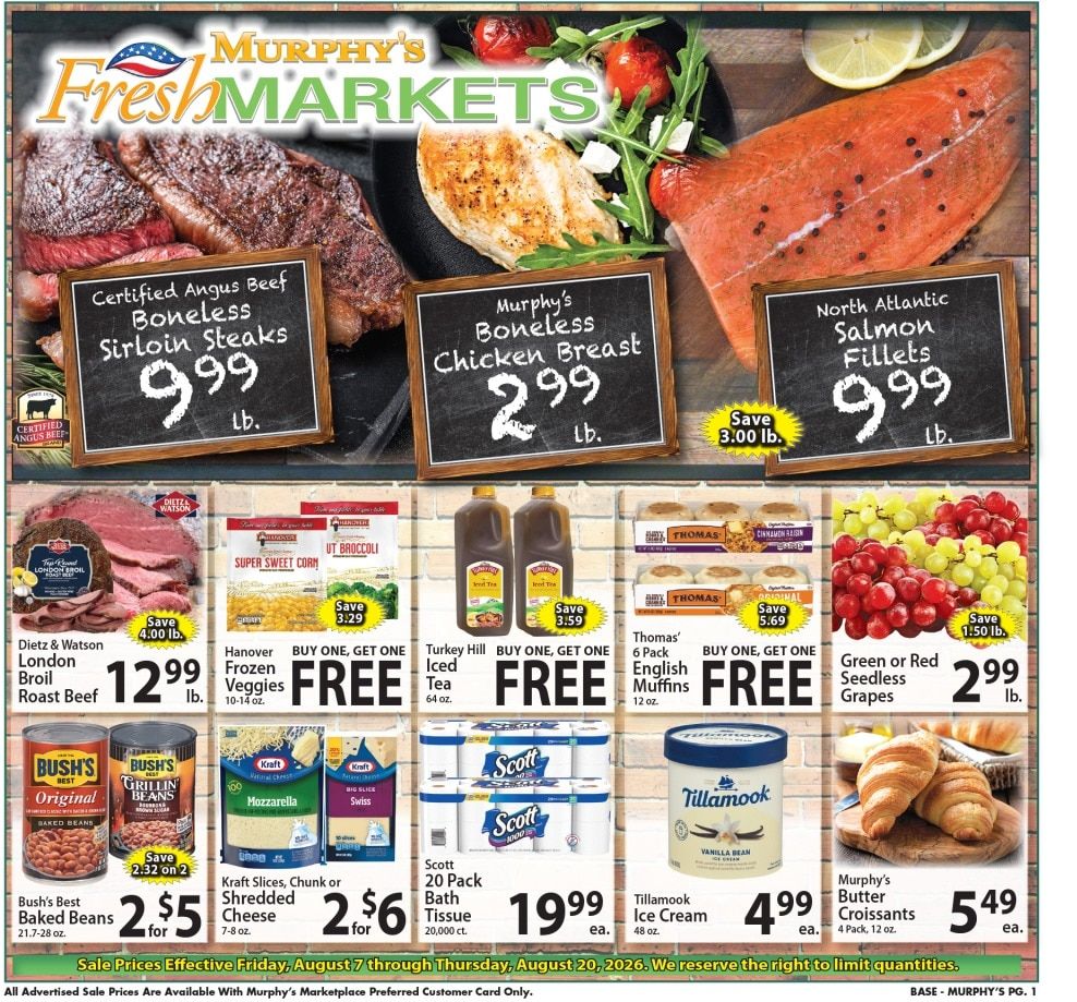 Murphy's Fresh Markets Weekly Ad August 7 - 20, 2026