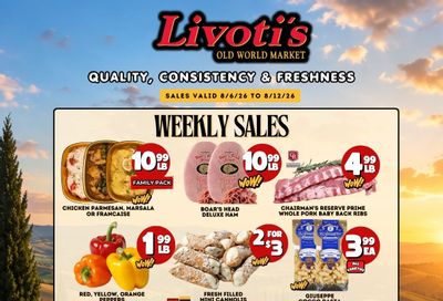 Livoti's Old World Market Weekly Ad August 6 - 12, 2026