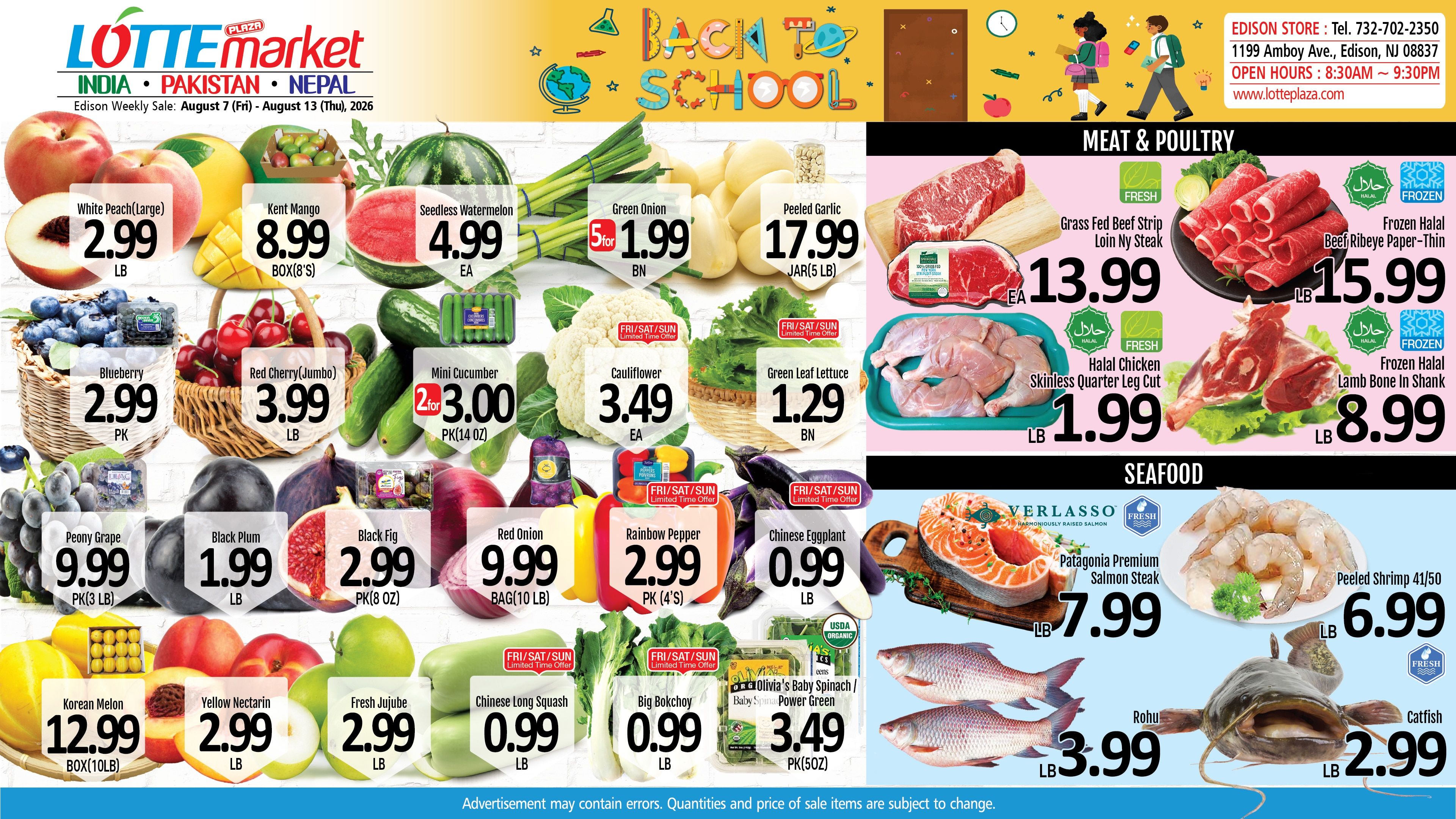 Lotte Plaza Market Indian Weekly Ad August 7 - 13, 2026