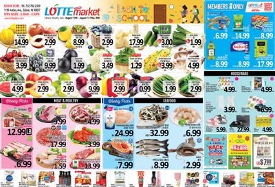 Lotte Plaza Market Korean and English Weekly Ad August 7 - 13, 2026