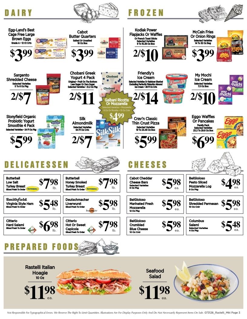 Rastelli Market Fresh Weekly Ad July 31 - August 13, 2026
