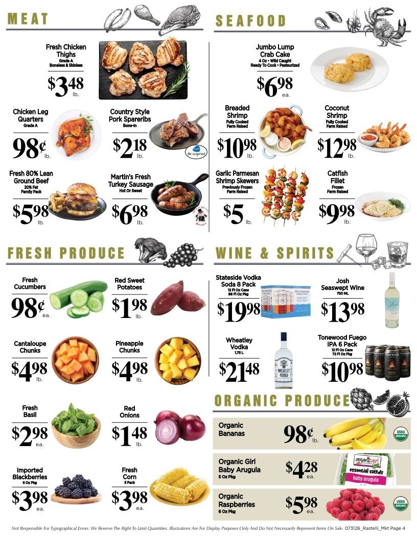 Rastelli Market Fresh Weekly Ad July 31 - August 13, 2026