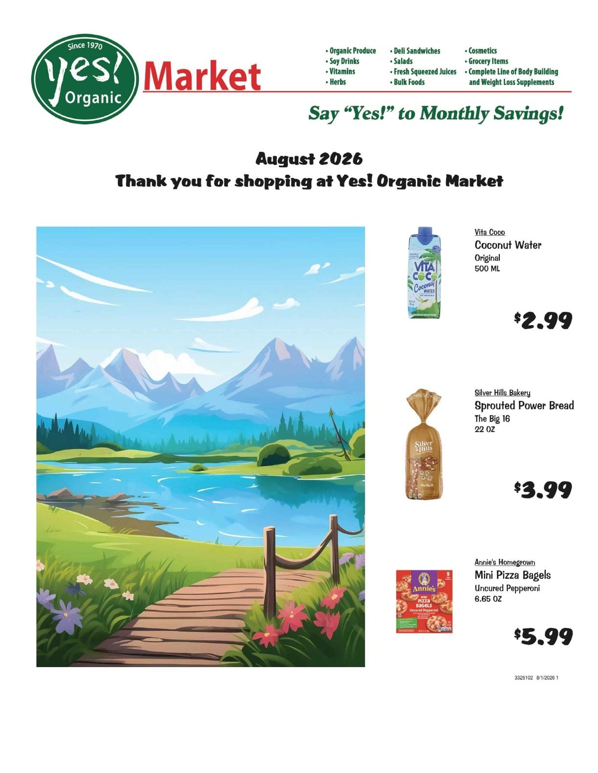 Yes! Organic Market Monthly Sales Weekly Ad August 1 - 31, 2026