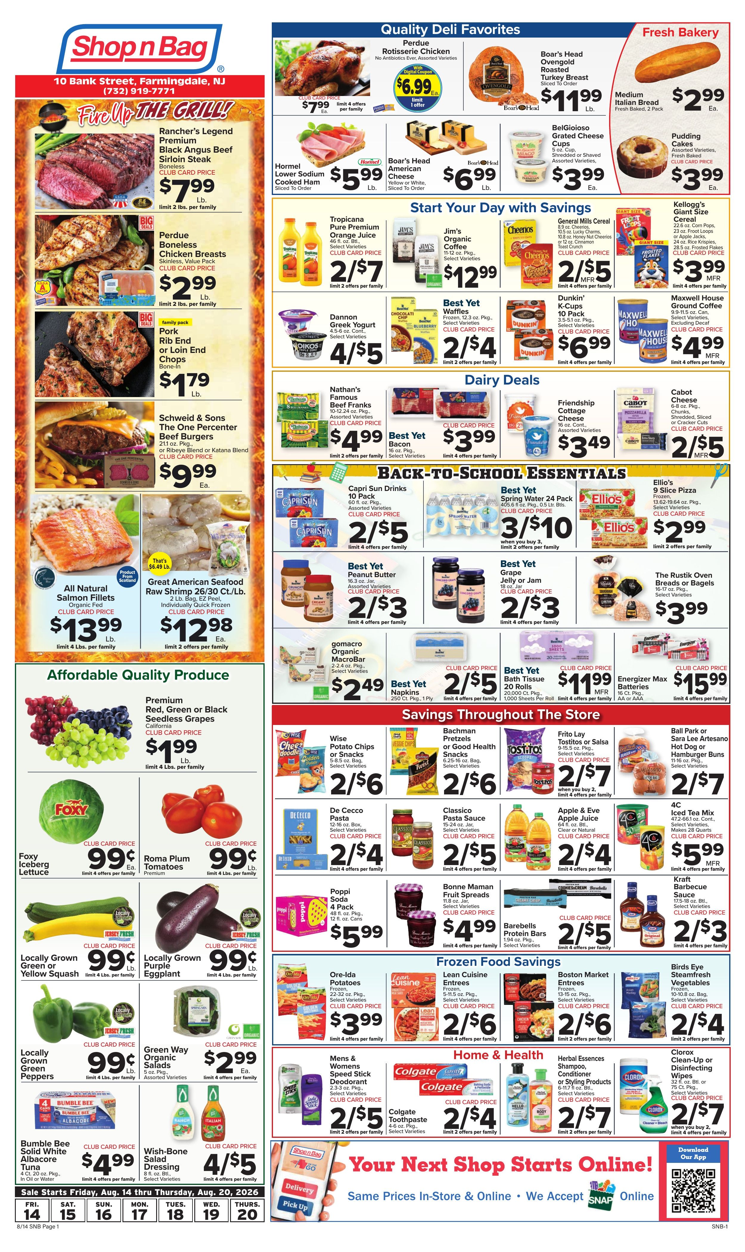 Shop n Bag Weekly Ad August 14 - 20, 2026