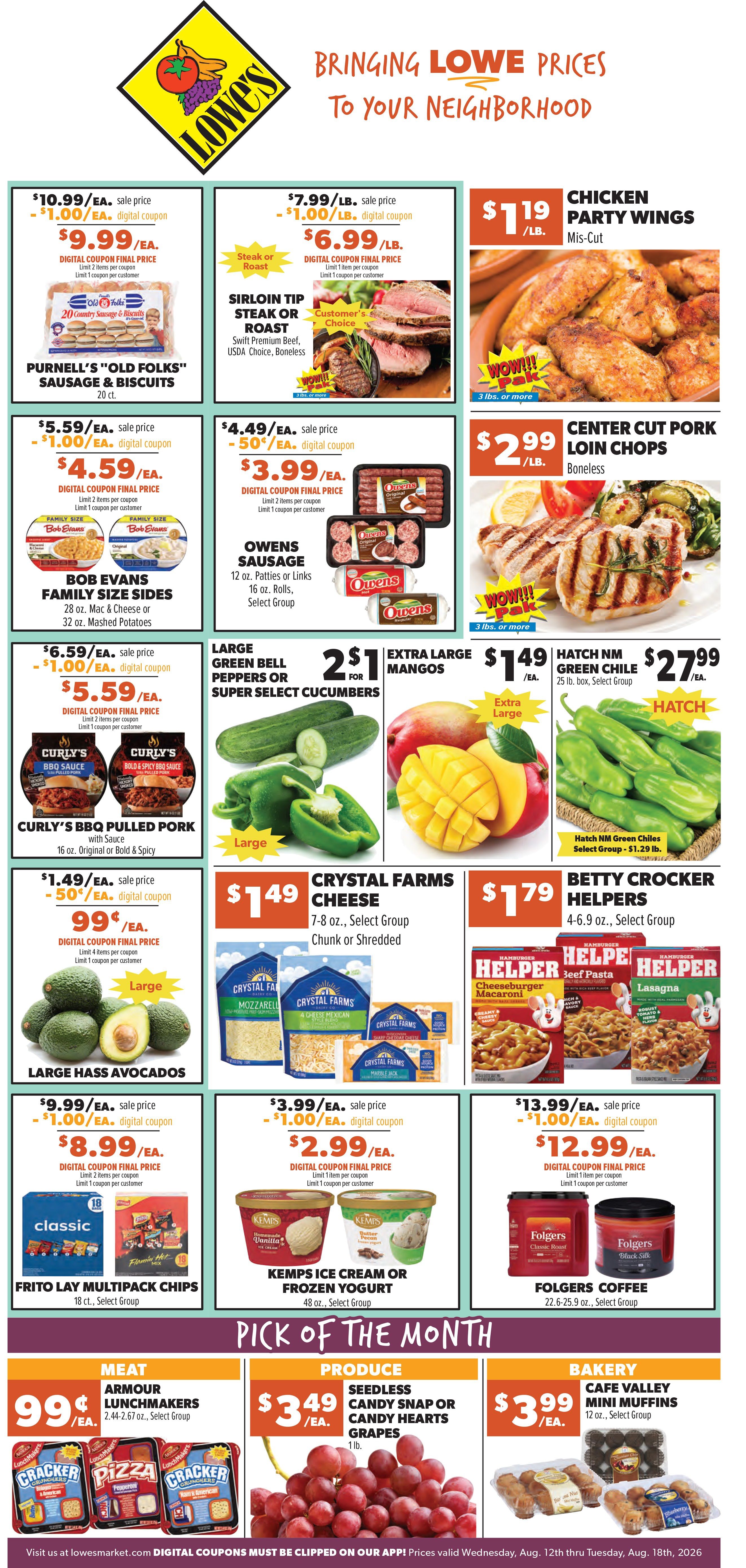 Lowe's Market Weekly Ad August 12 - 18, 2026