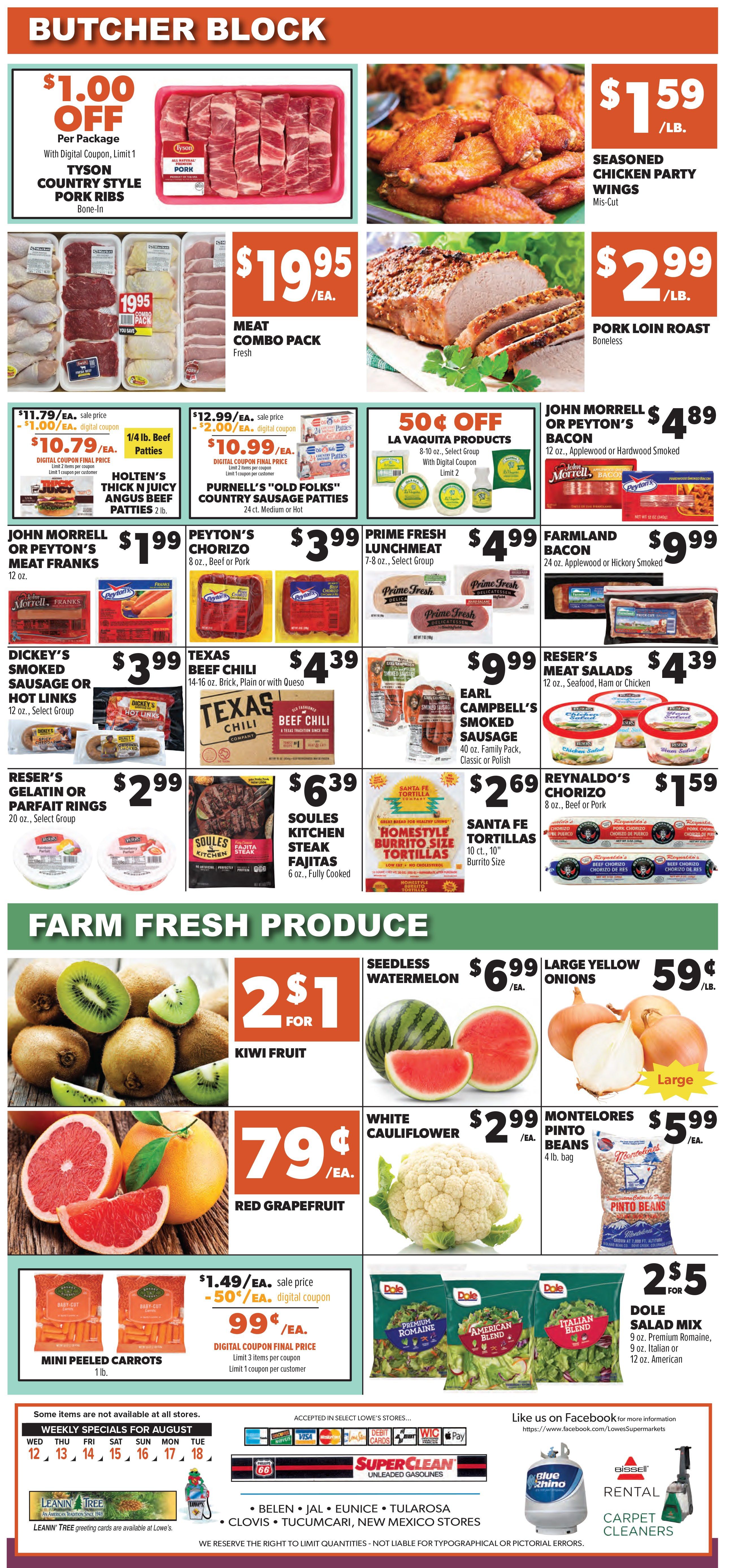 Lowe's Market Weekly Ad August 12 - 18, 2026