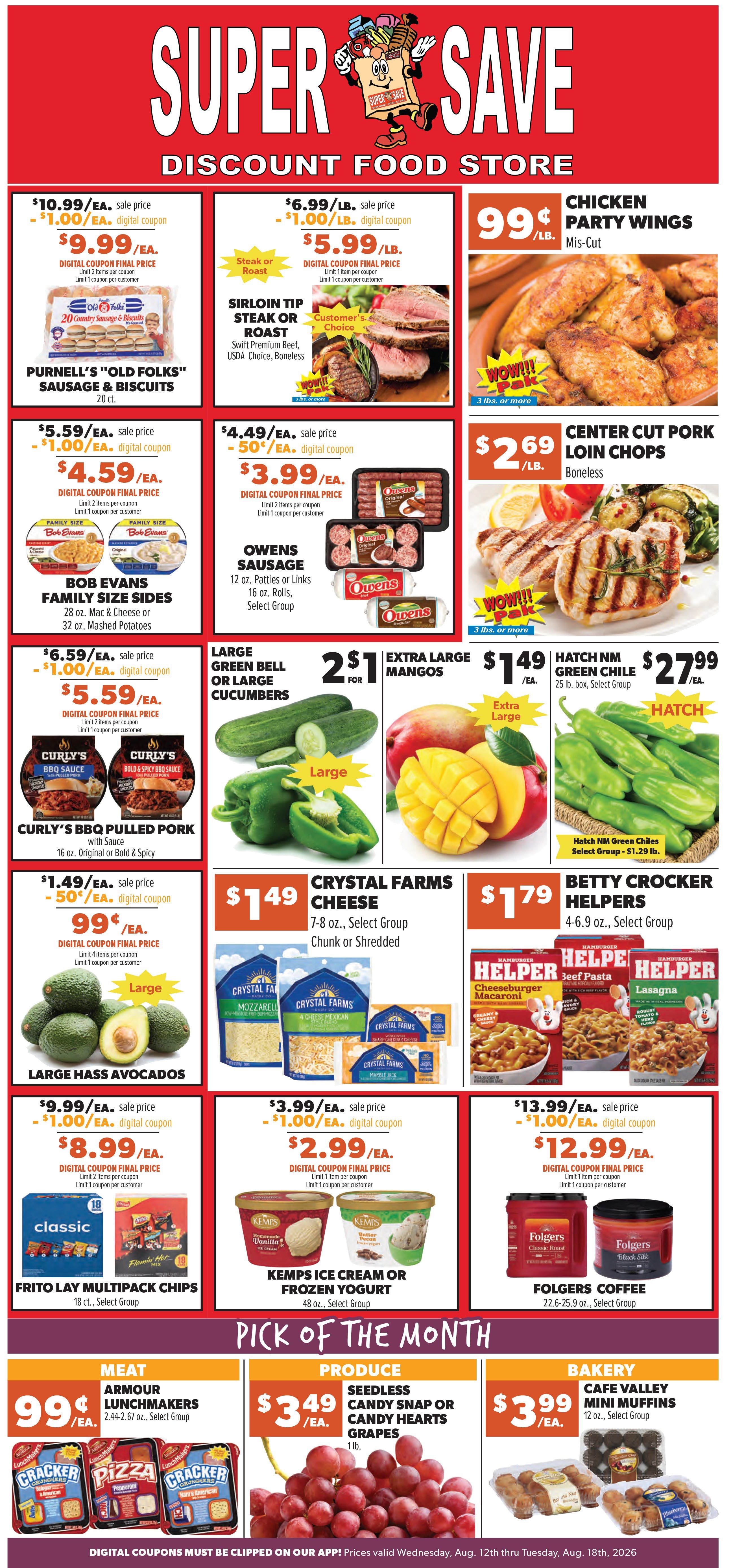 Super Save Weekly Ad August 12 - 18, 2026