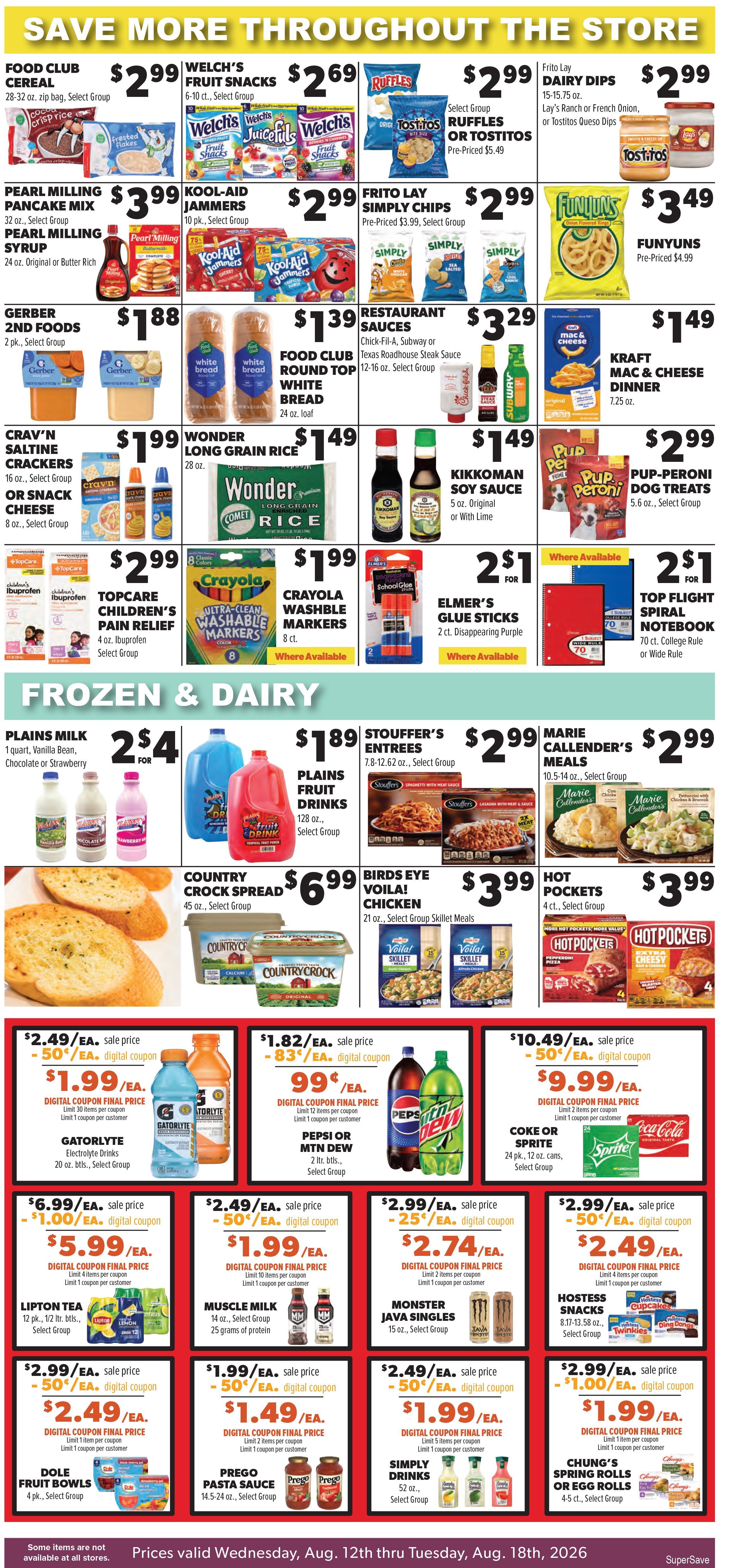 Super Save Weekly Ad August 12 - 18, 2026