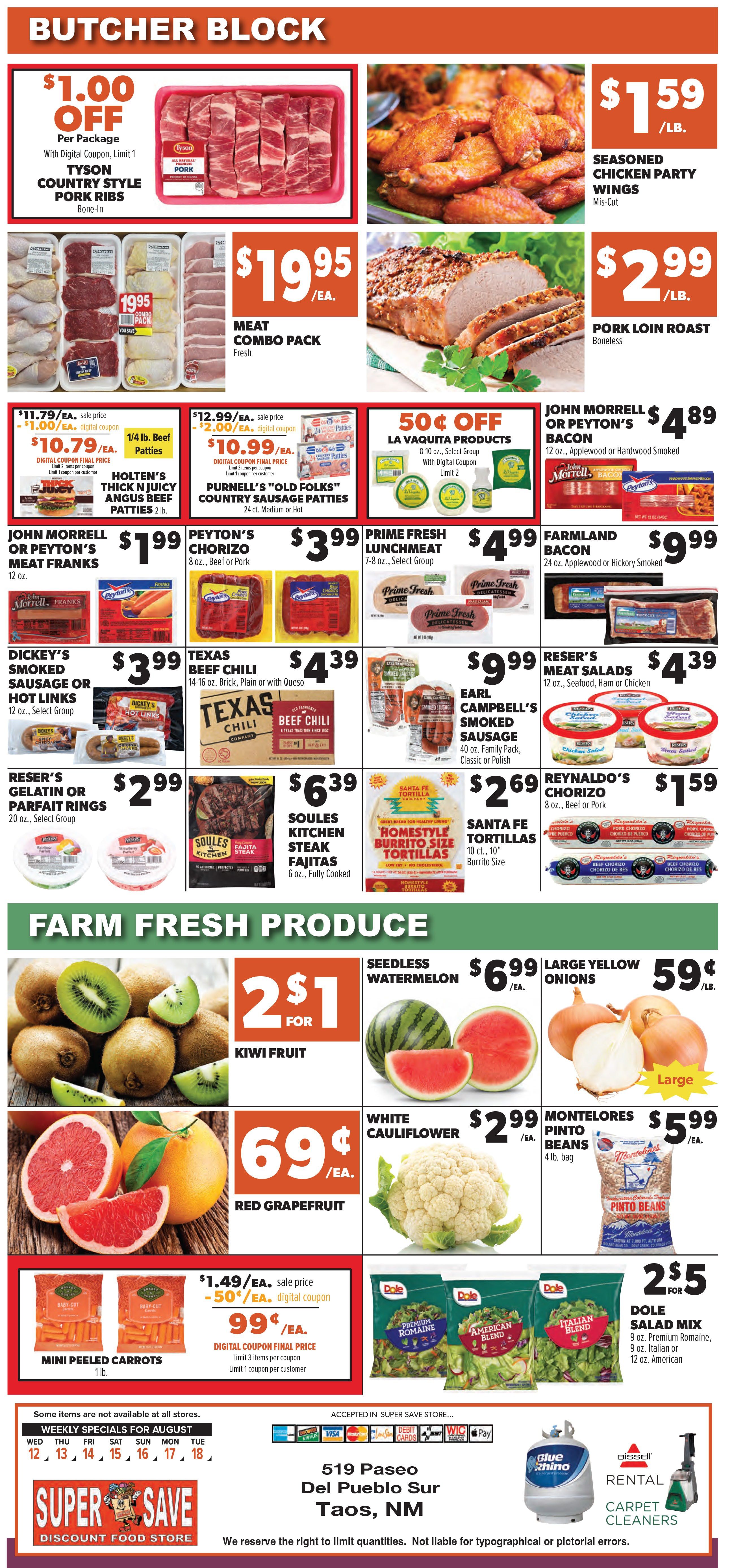 Super Save Weekly Ad August 12 - 18, 2026