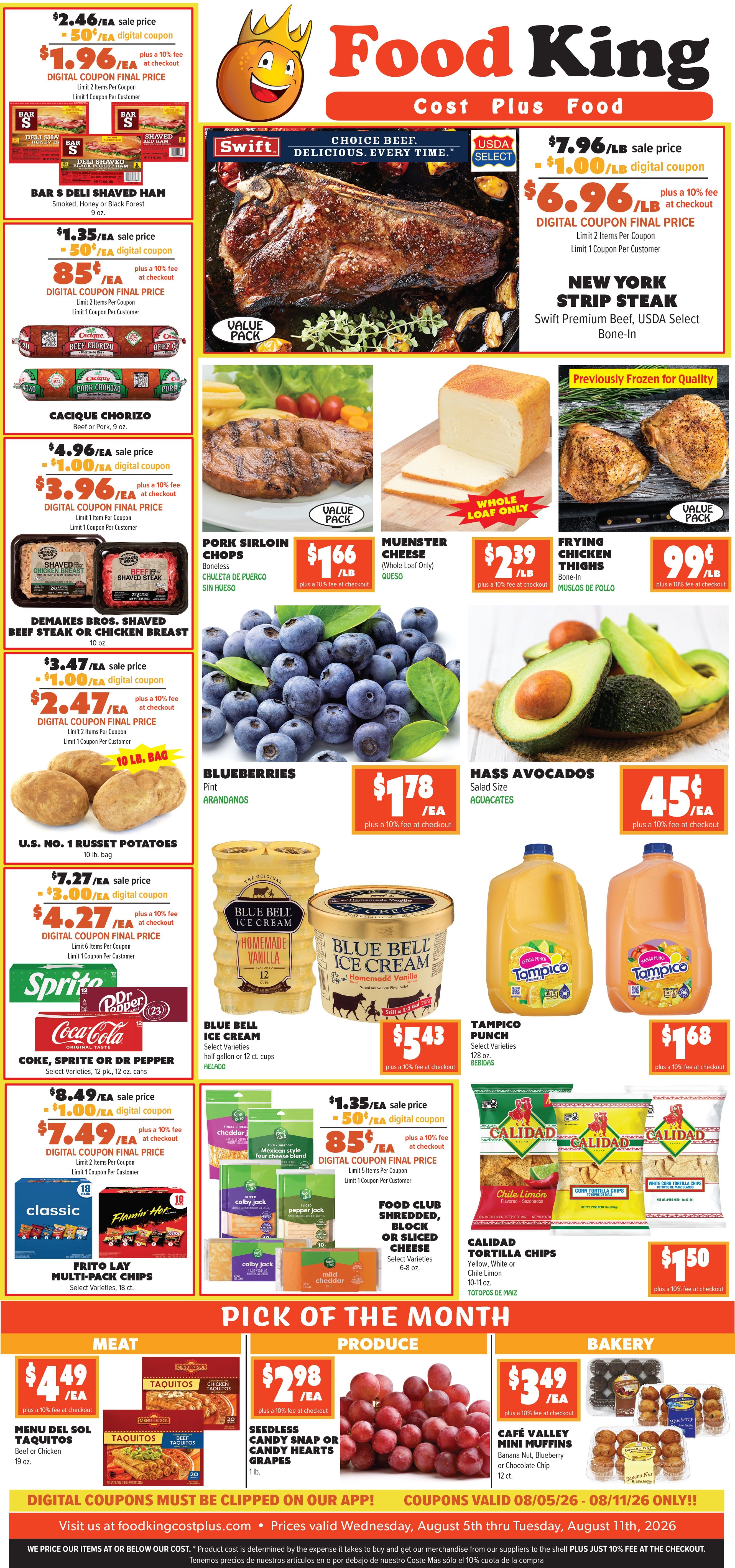 Food King Weekly Ad August 5 - 11, 2026
