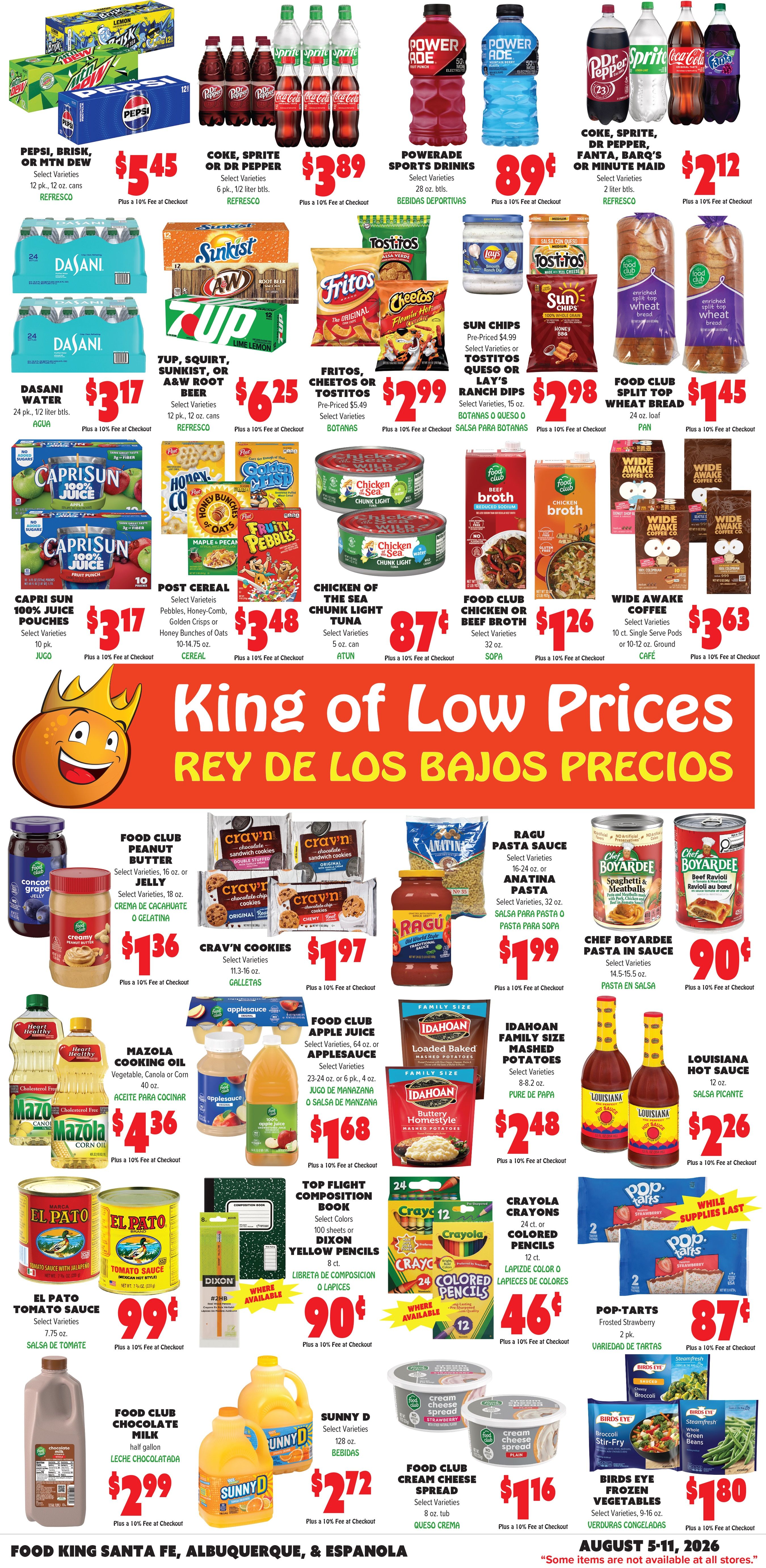 Food King Weekly Ad August 5 - 11, 2026