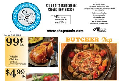 S&S Supermarket Weekly Ad August 9 - 15, 2026