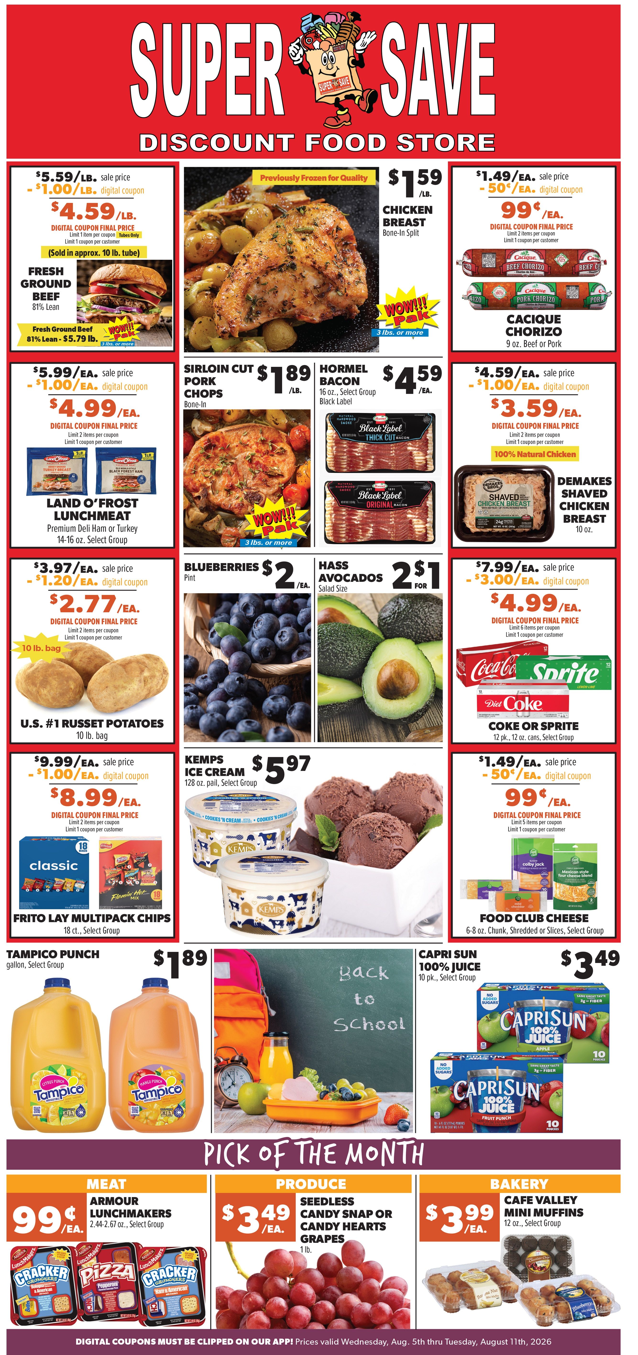 Super Save Weekly Ad August 5 - 11, 2026