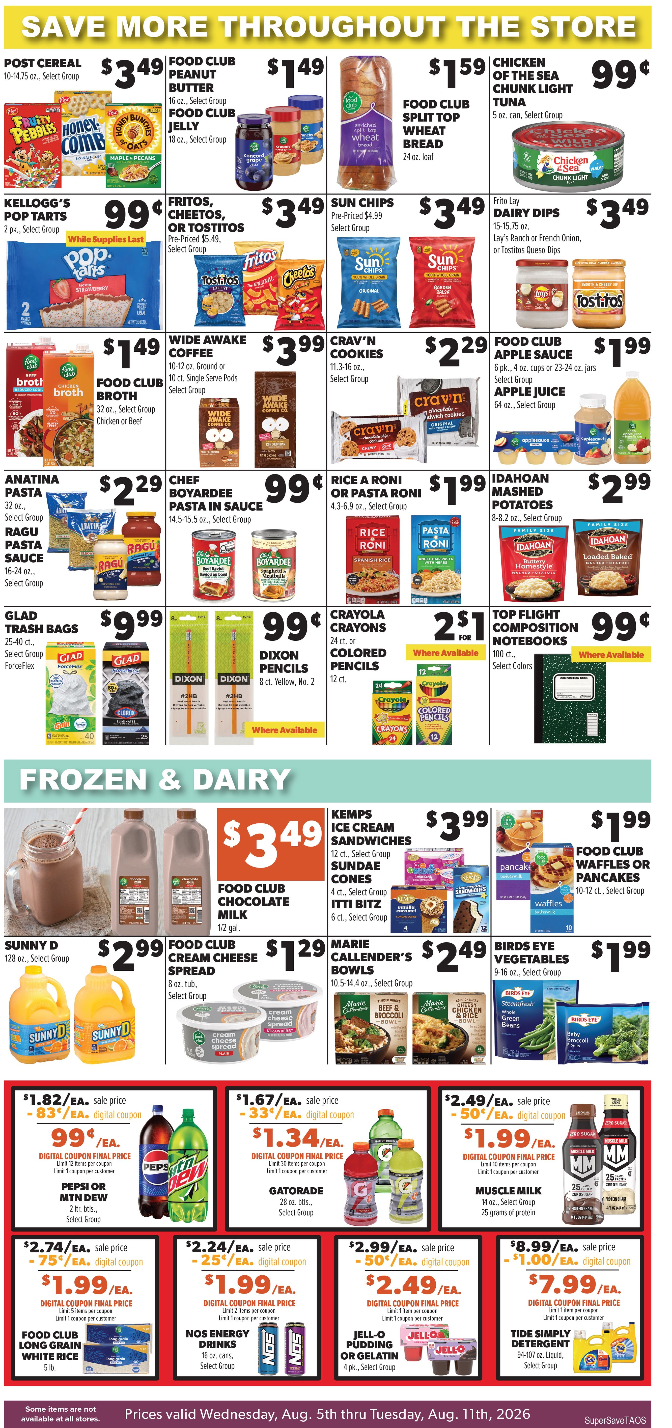 Super Save Weekly Ad August 5 - 11, 2026