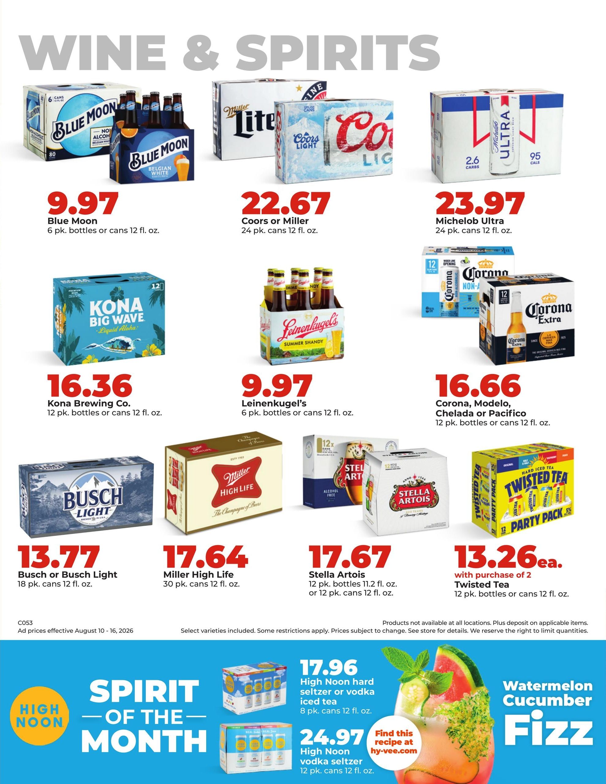 Hy-Vee (Davenport Area, IA) Weekly Ad August 10 - 16, 2026