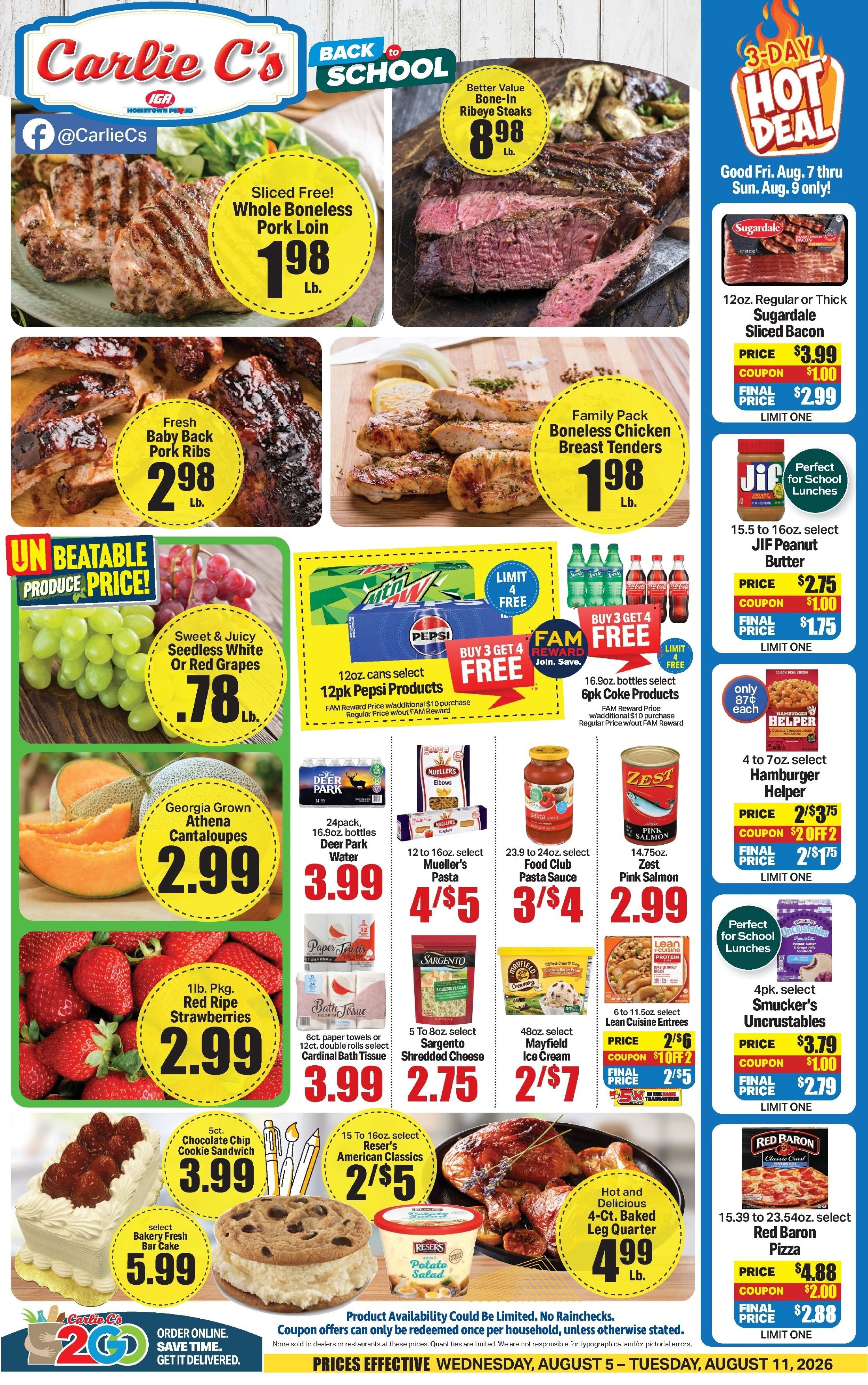 Carlie C's IGA Weekly Ad August 5 - 11, 2026