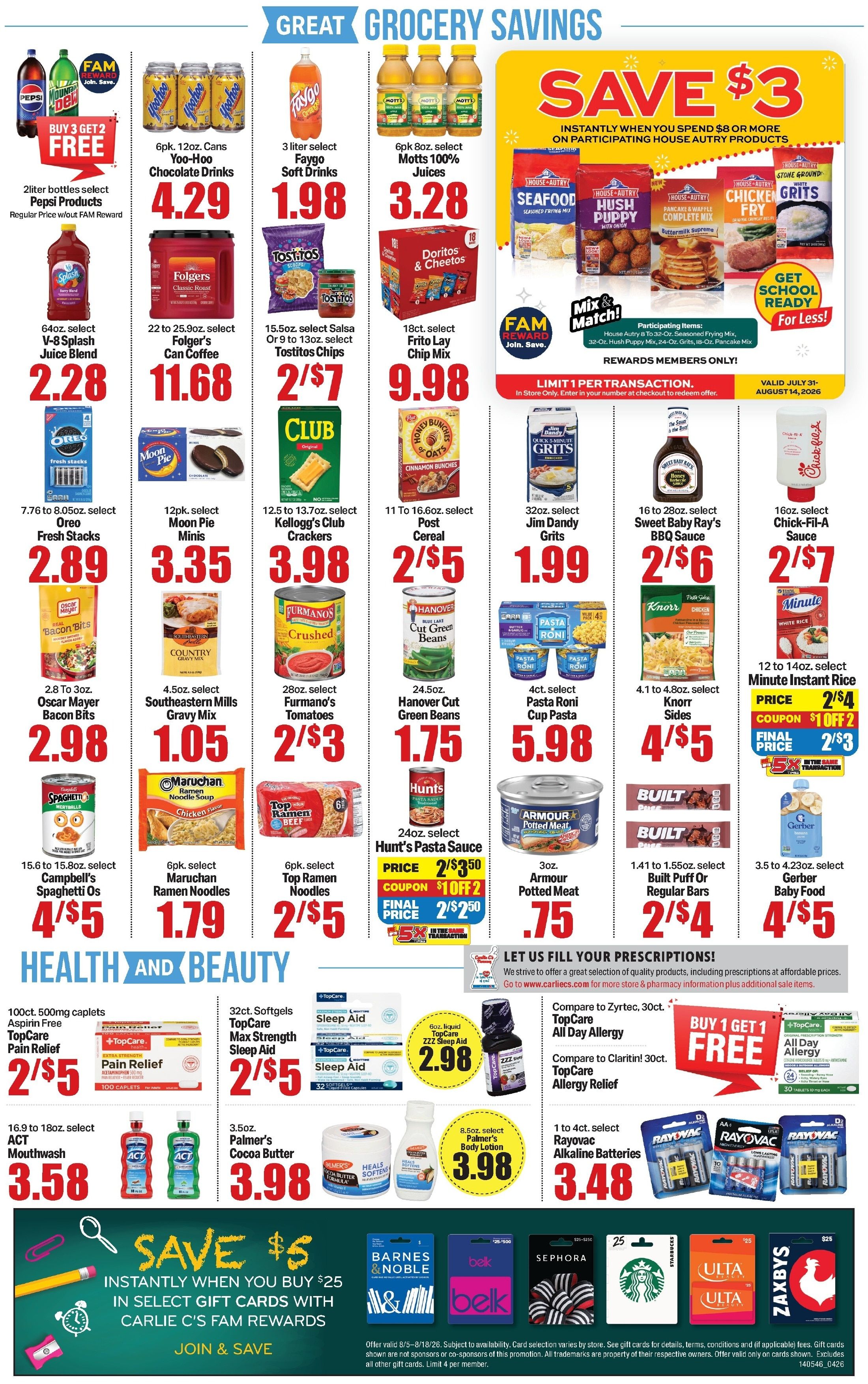 Carlie C's IGA Weekly Ad August 5 - 11, 2026