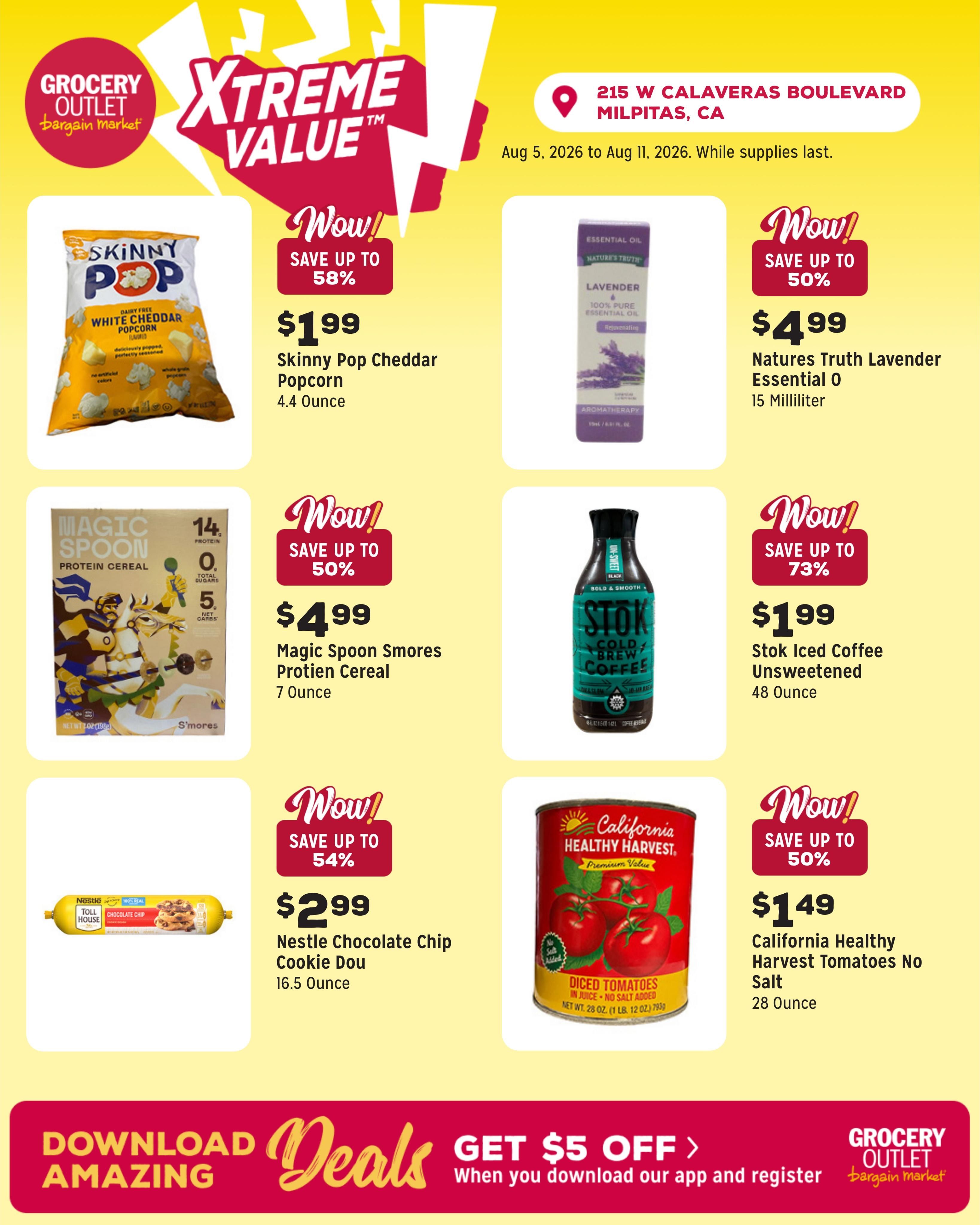 Grocery Outlet (San Jose Area, CA) Weekly Ad August 5 - 11, 2026