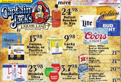 Captain Jack's Liquor Land Weekly Ad August 19 - 25, 2026