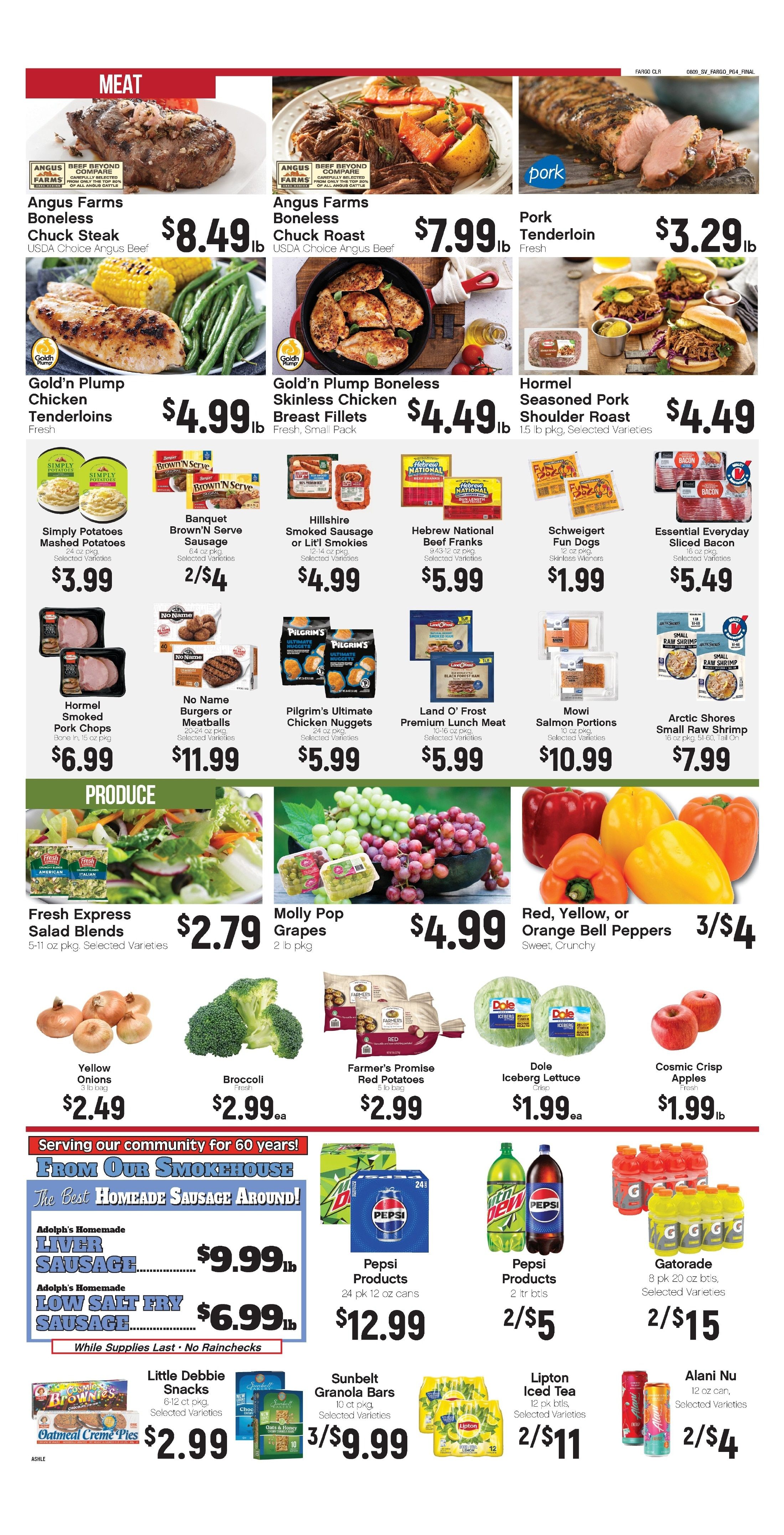 Ashley Supervalu Weekly Ad August 10 - 16, 2026