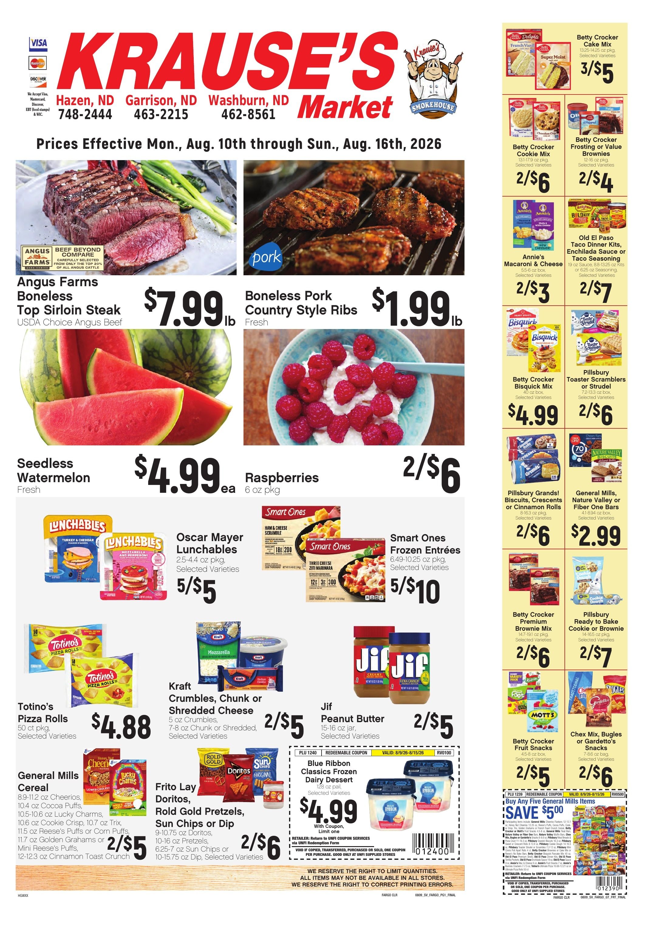 Krause's SuperValu Weekly Ad August 10 - 16, 2026