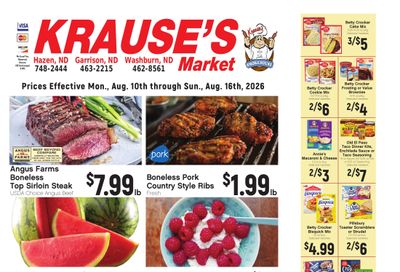 Krause's SuperValu Weekly Ad August 10 - 16, 2026