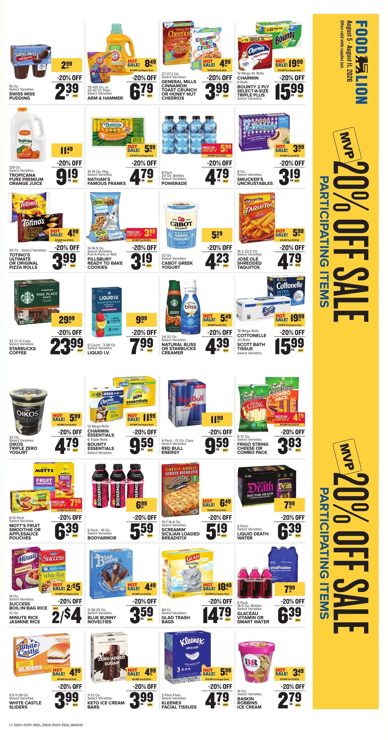 Food Lion (East Flat Rock–Flat Rock Area, NC) Weekly Ad August 5 - 11, 2026