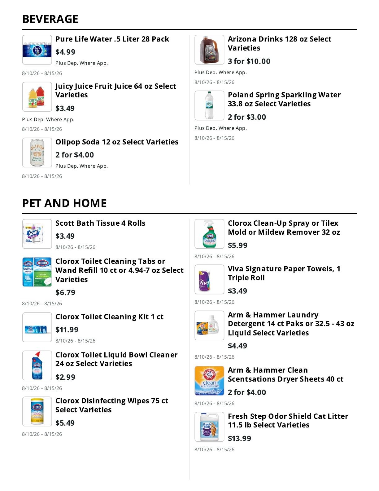 Fotter's Market & Hardware Weekly Ad August 10 - 15, 2026