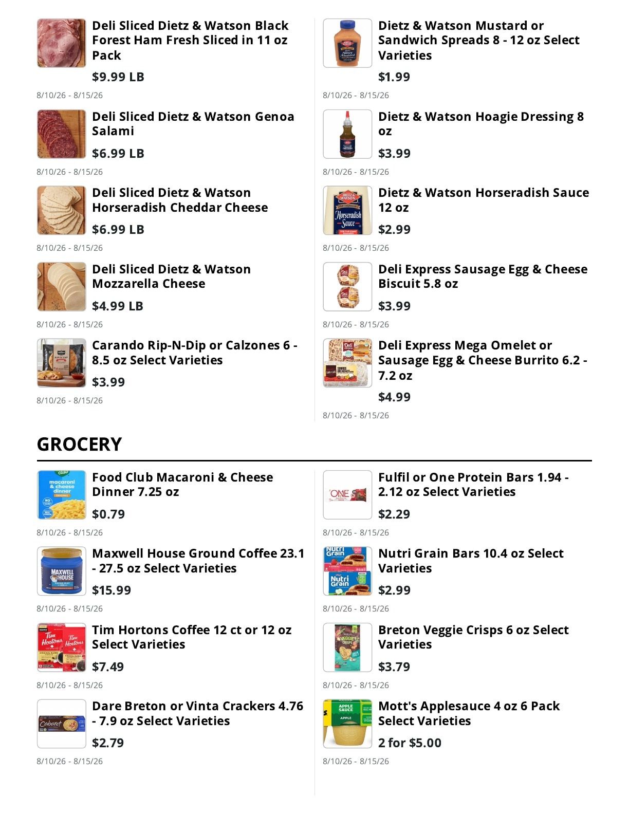 Fotter's Market & Hardware Weekly Ad August 10 - 15, 2026