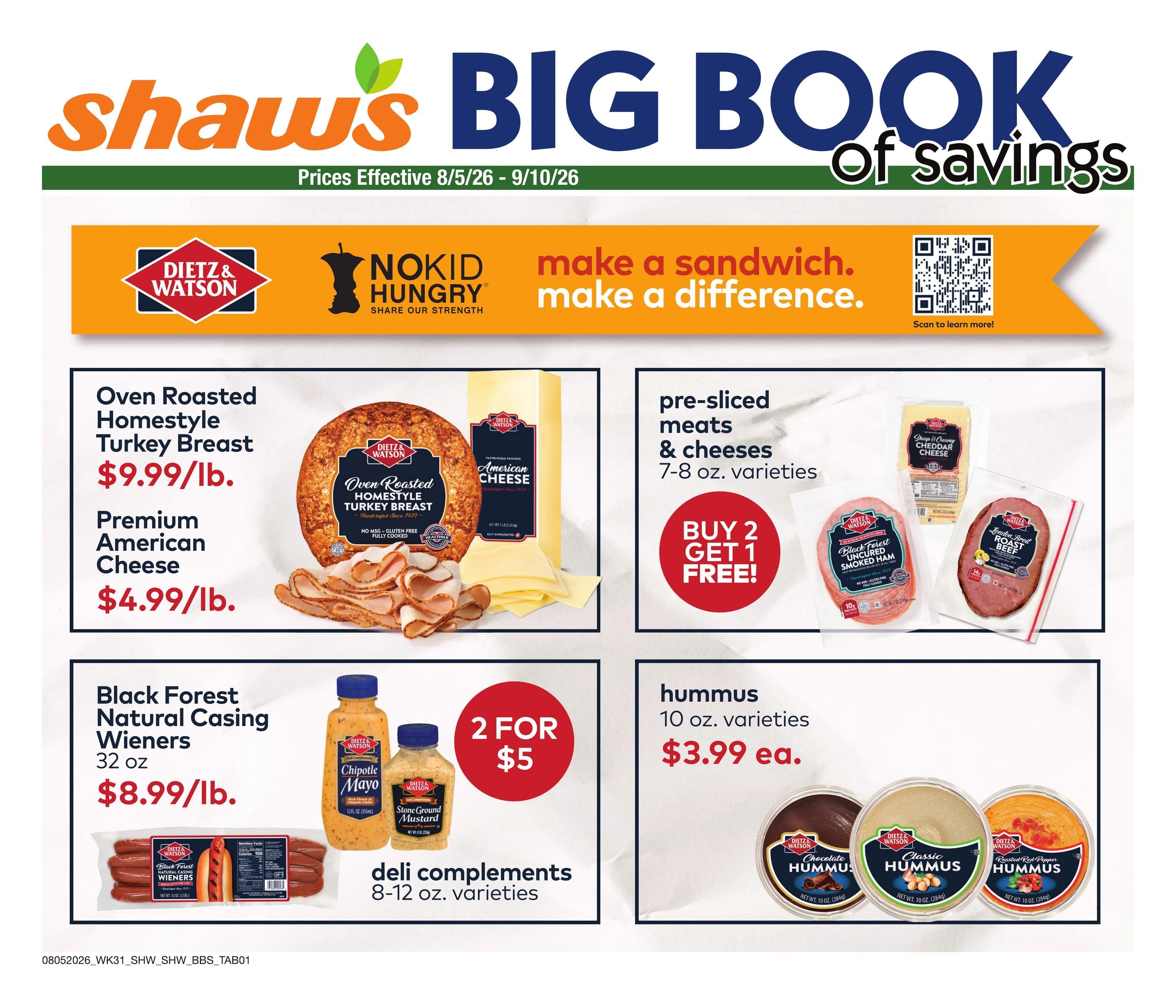 Shaw's Big Book of Savings Weekly Ad August 5 - September 10, 2026