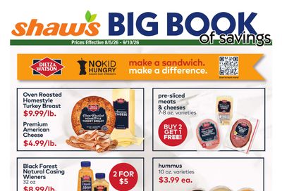 Shaw's Big Book of Savings Weekly Ad August 5 - September 10, 2026