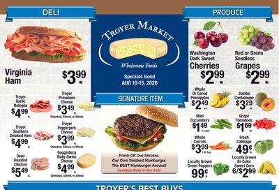 Troyer Country Market Weekly Ad August 10 - 15, 2026