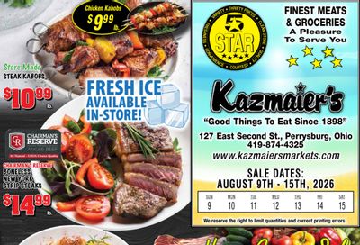 Kazmaier Markets Weekly Ad August 9 - 15, 2026