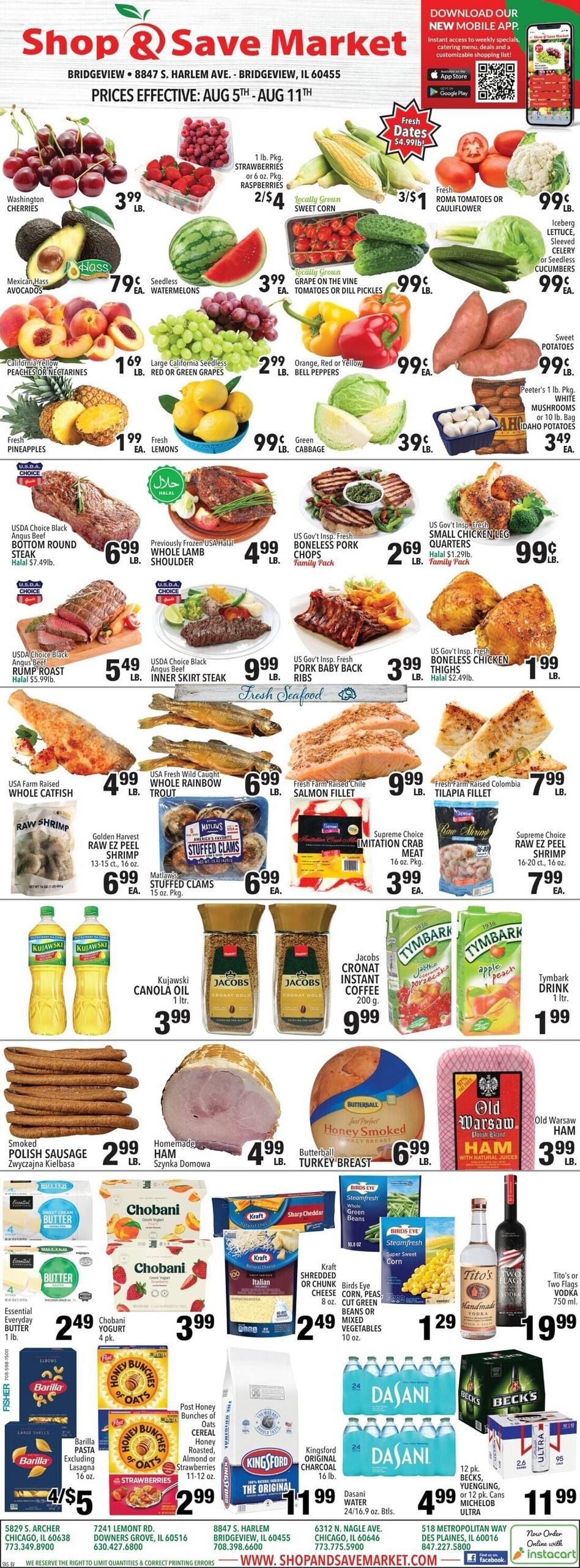 Shop And Save Market Weekly Ad August 5 - 11, 2026