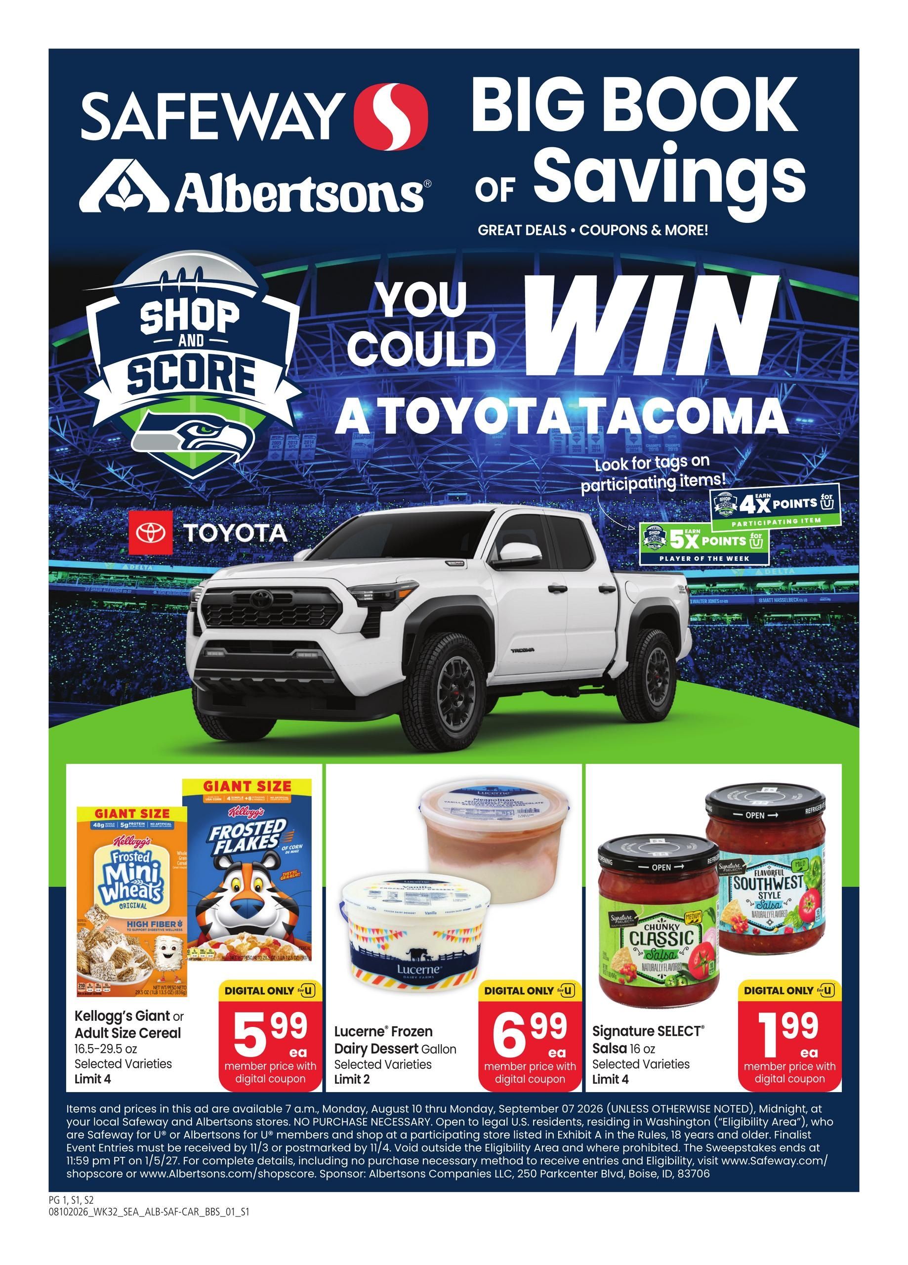Albertsons (ID, WA) Big Book of Savings Weekly Ad August 10 - September 7, 2026