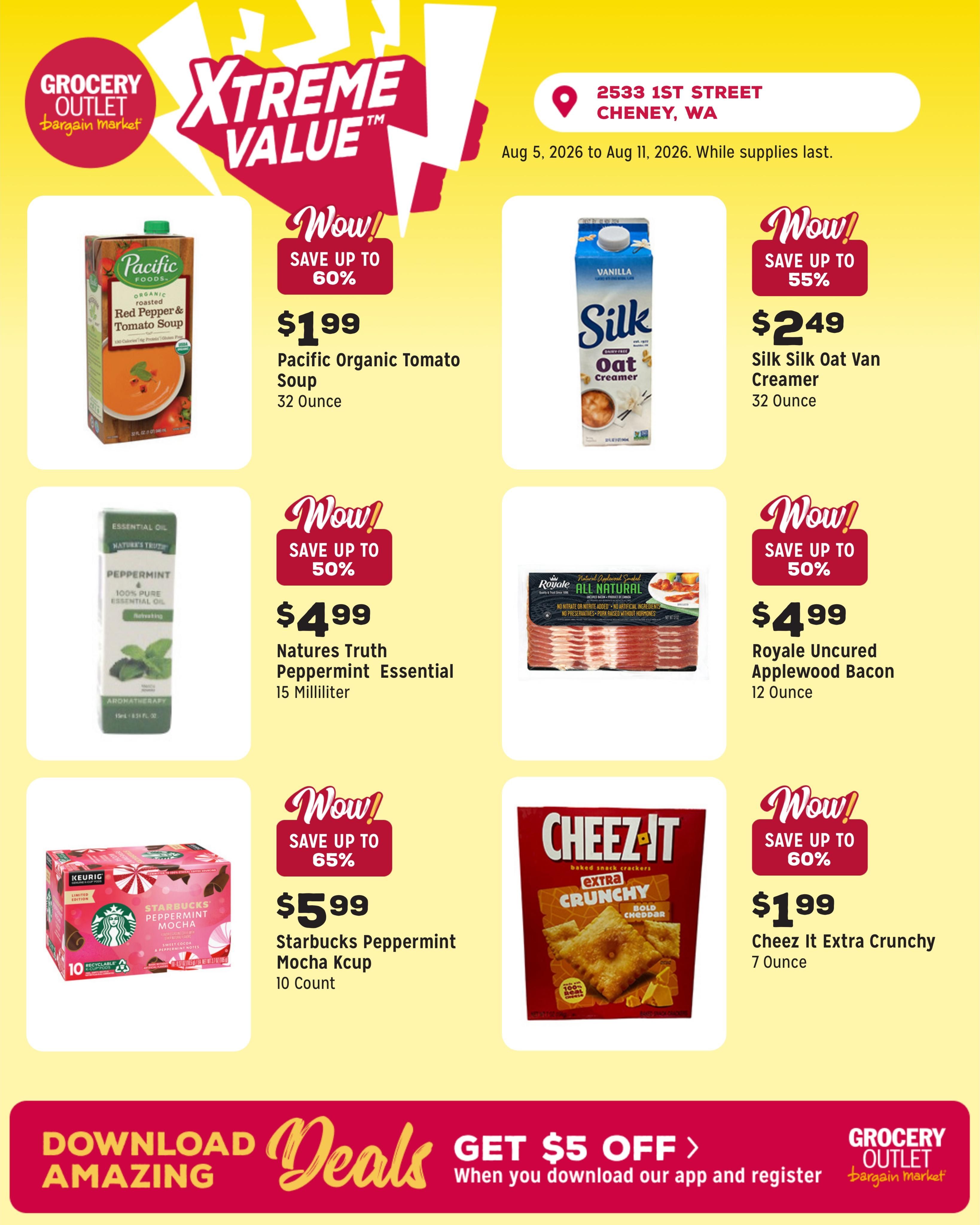Grocery Outlet (Fairchild Air Force Base–Four Lakes Area, WA) Weekly Ad August 5 - 11, 2026